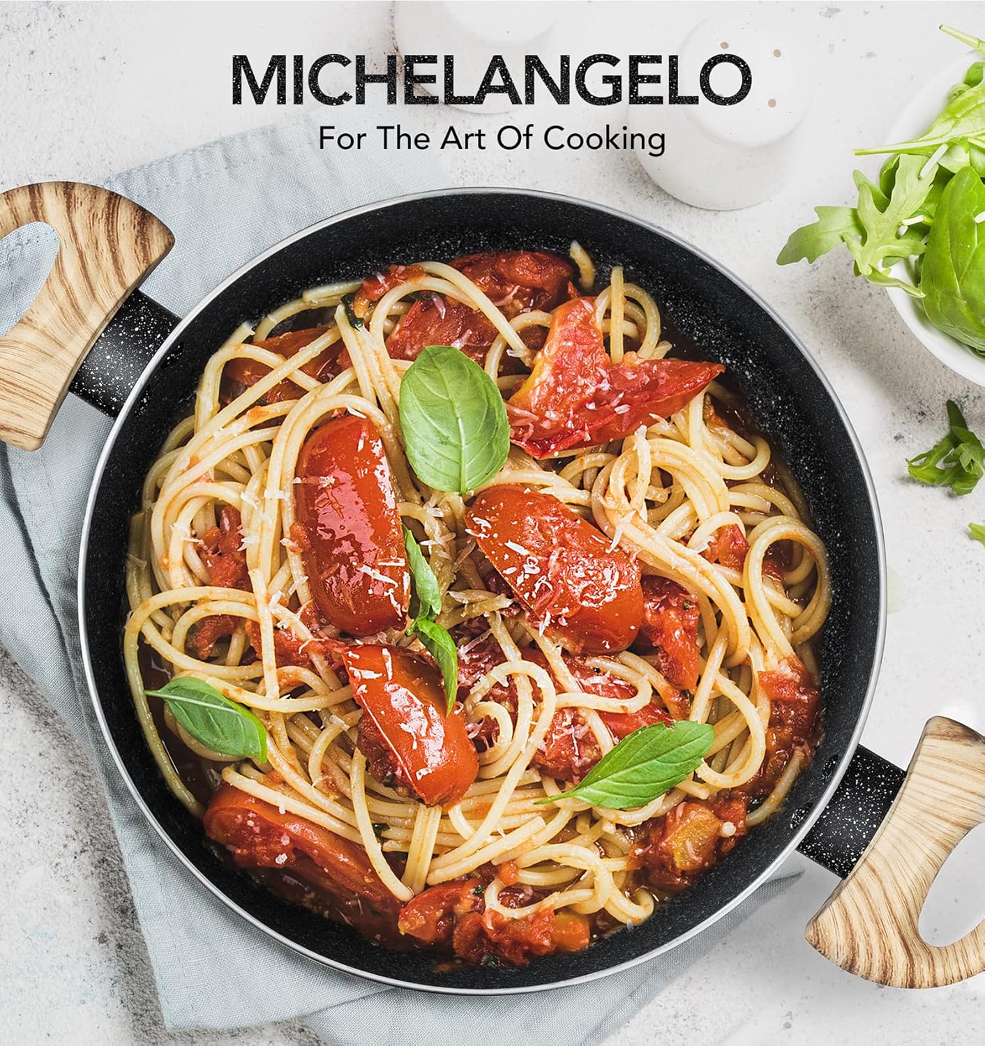 MICHELANGELO 6 Qt Nonstick Stock Pot with Lid