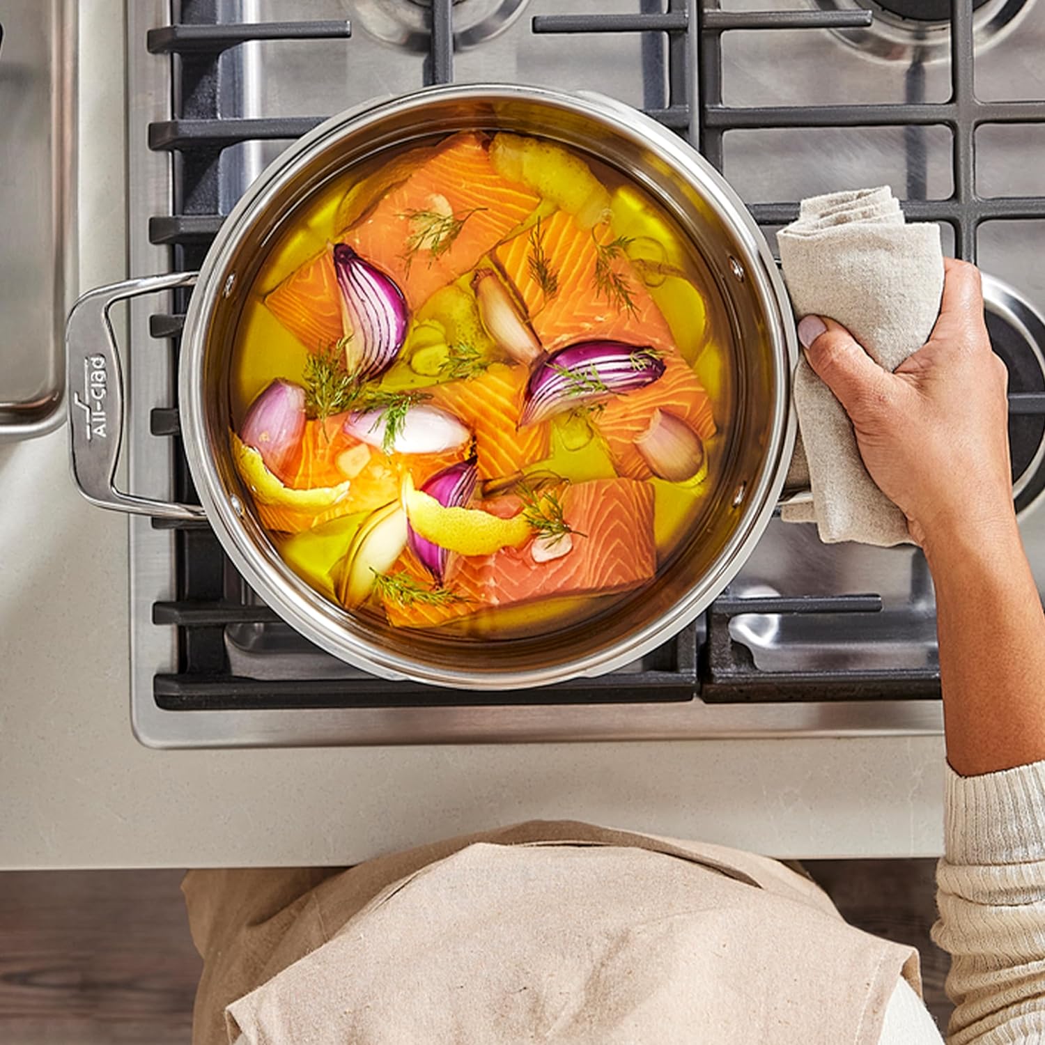 All-Clad Simply Strain 6-QuartMulti-Pot with Straining Lid