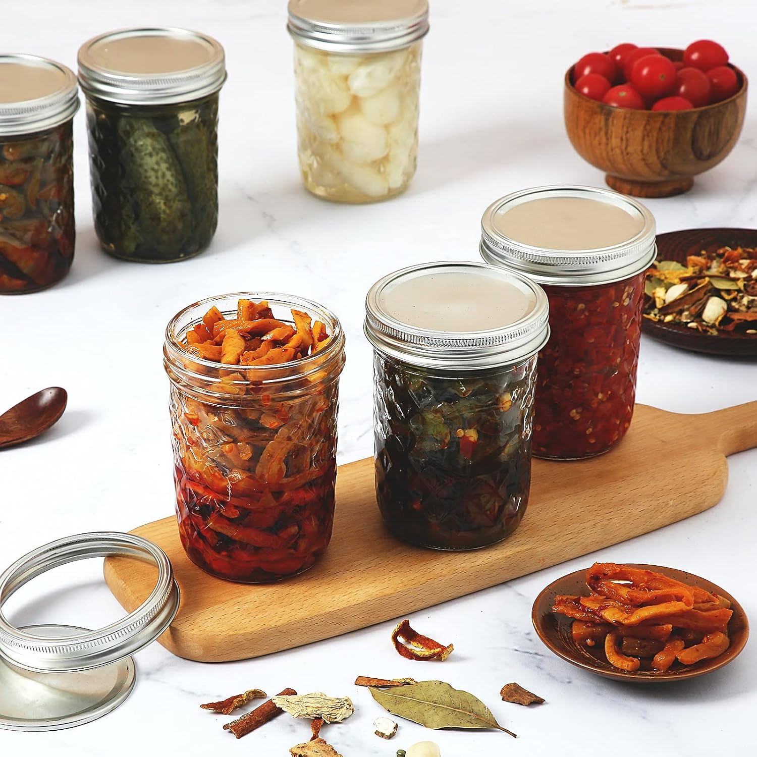 YEBODA 12 Pack Mason Jars