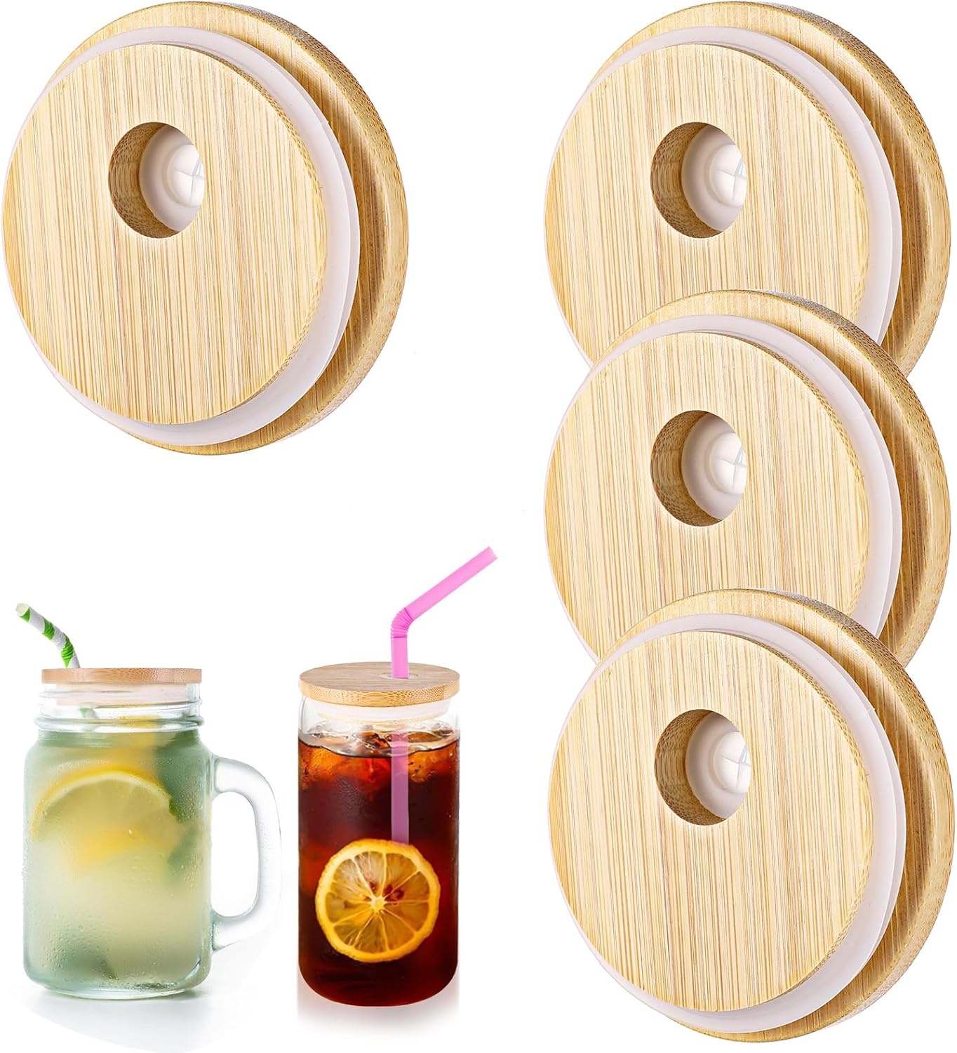 Bamboo Mason Jar Lids