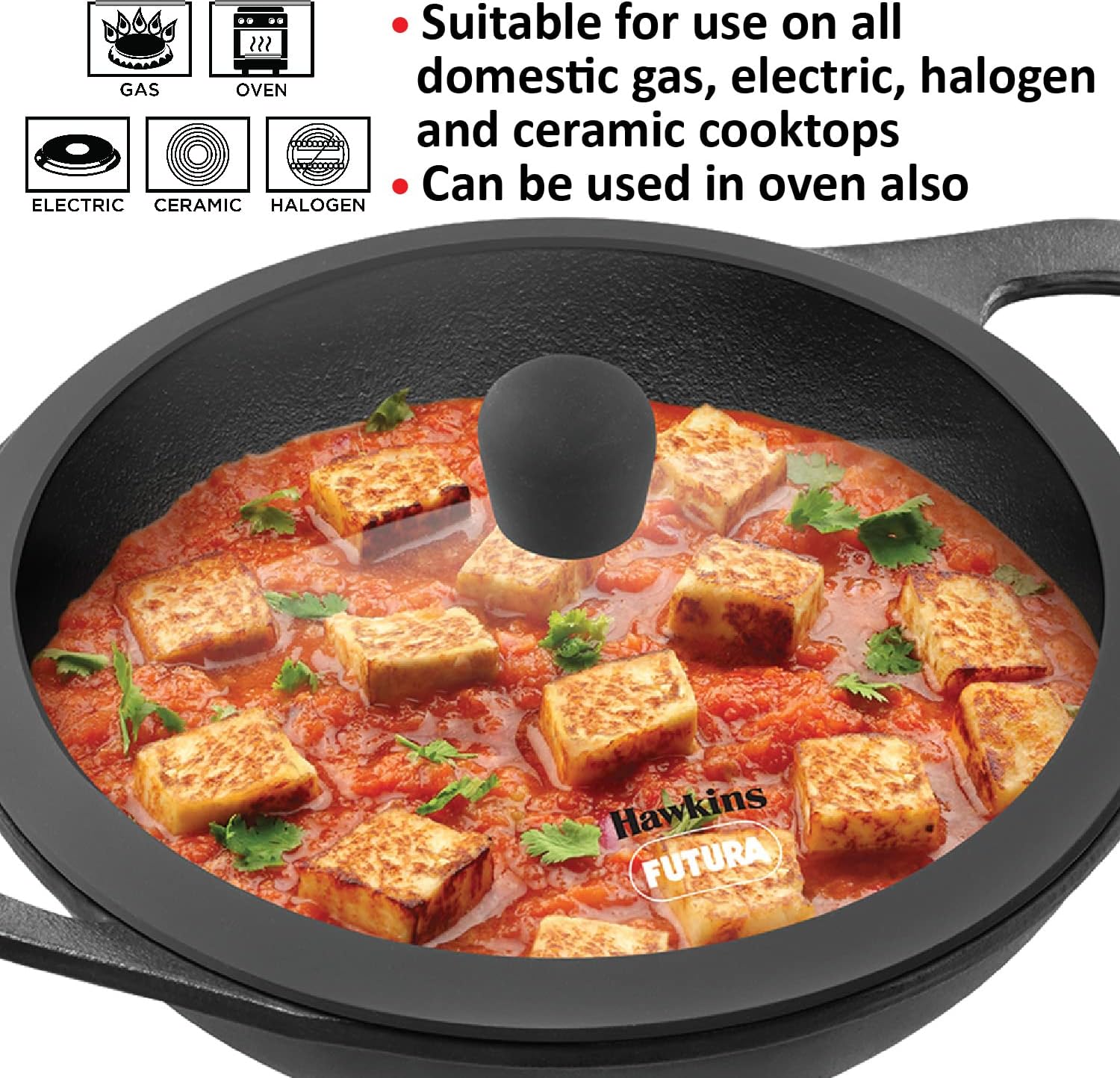 Hawkins Futura 2L Cast Iron Kadhai