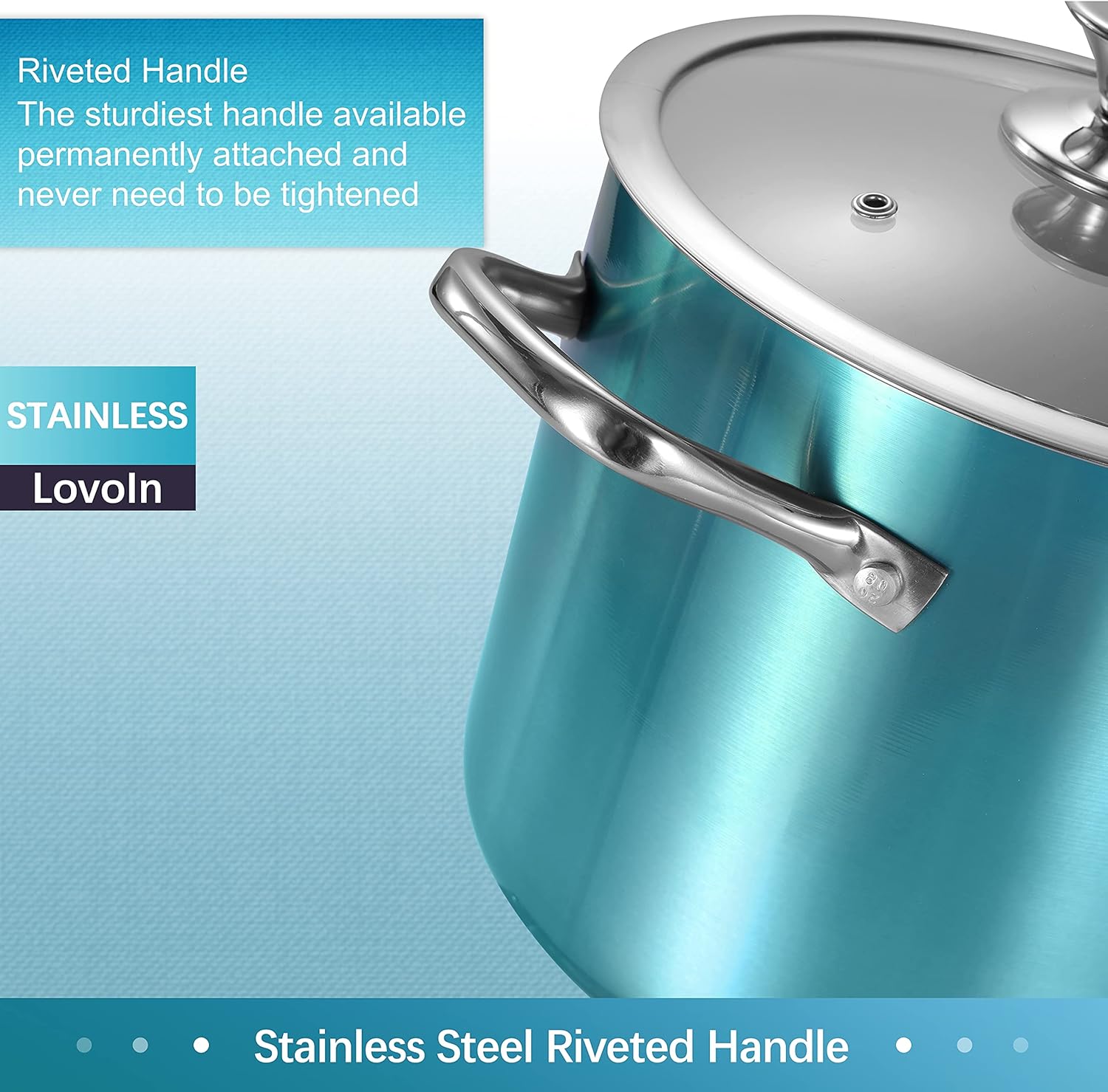 FRUITEAM Nonstick Stock Pot 7 Qt Perfect for Family Meals