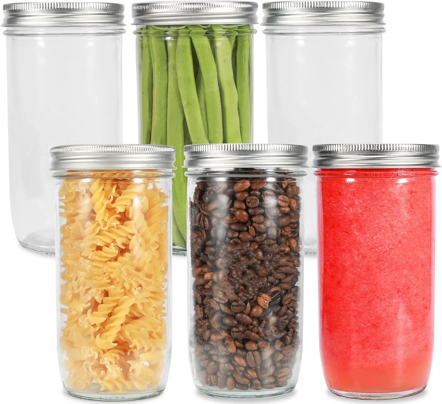Wide Mouth Mason Jars for Canning Preserving