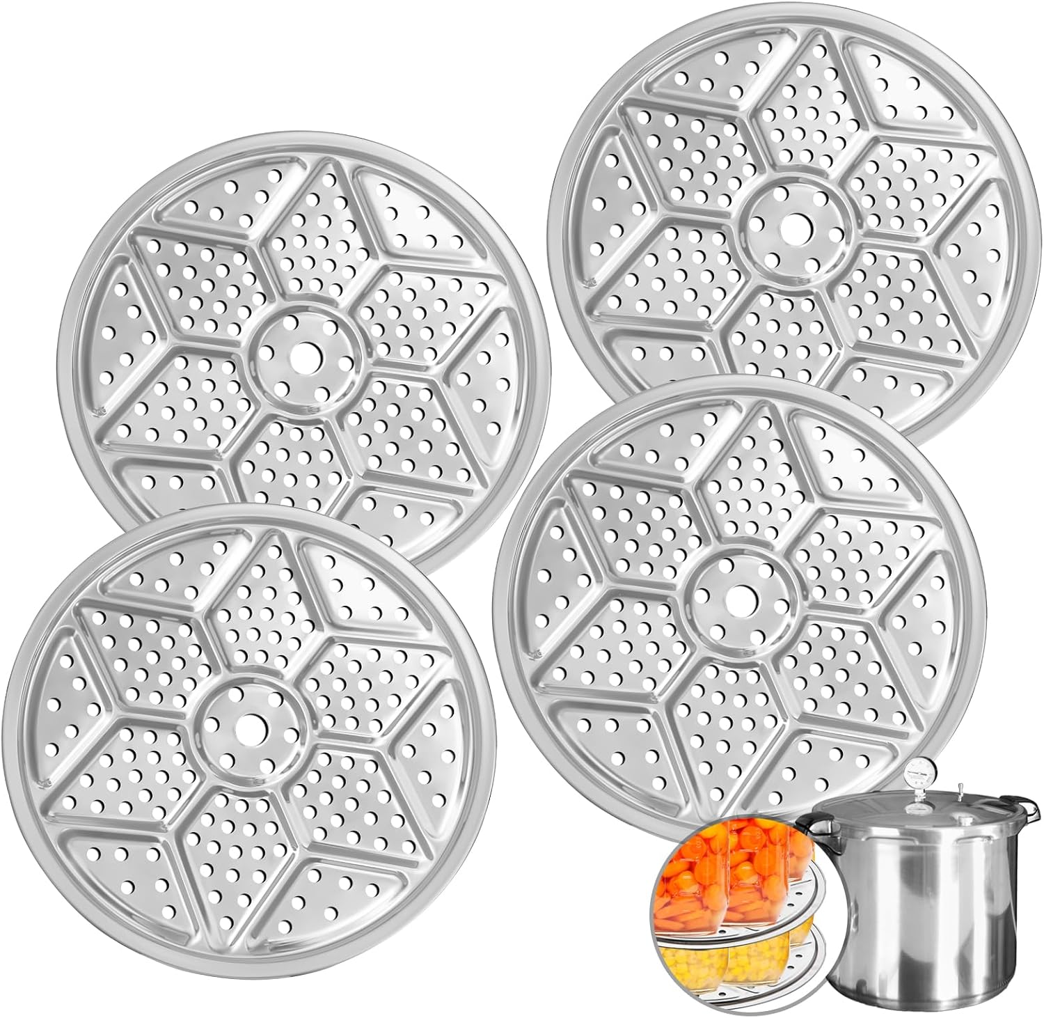 Sturdy 4-Pack Pressure Canner Rack