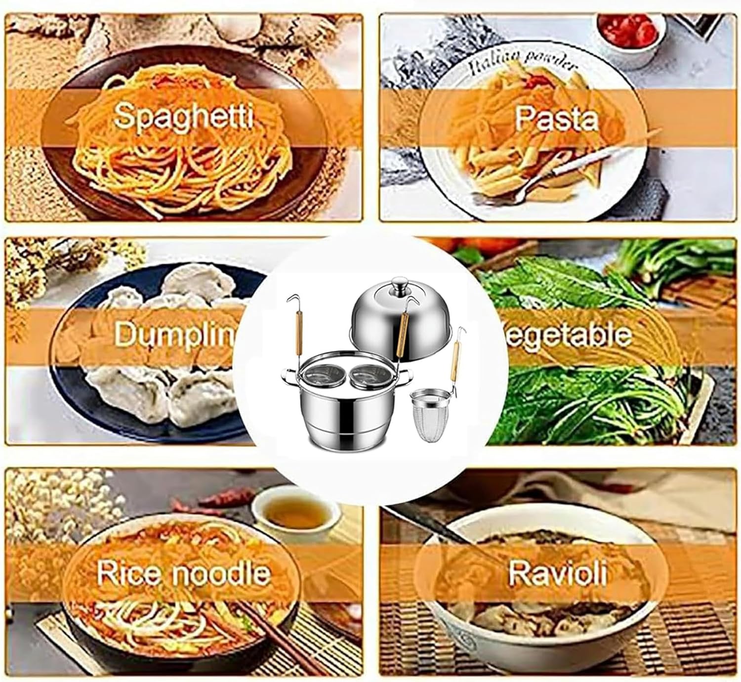 Pasta Cooker Insert Set for Home Commercial Use