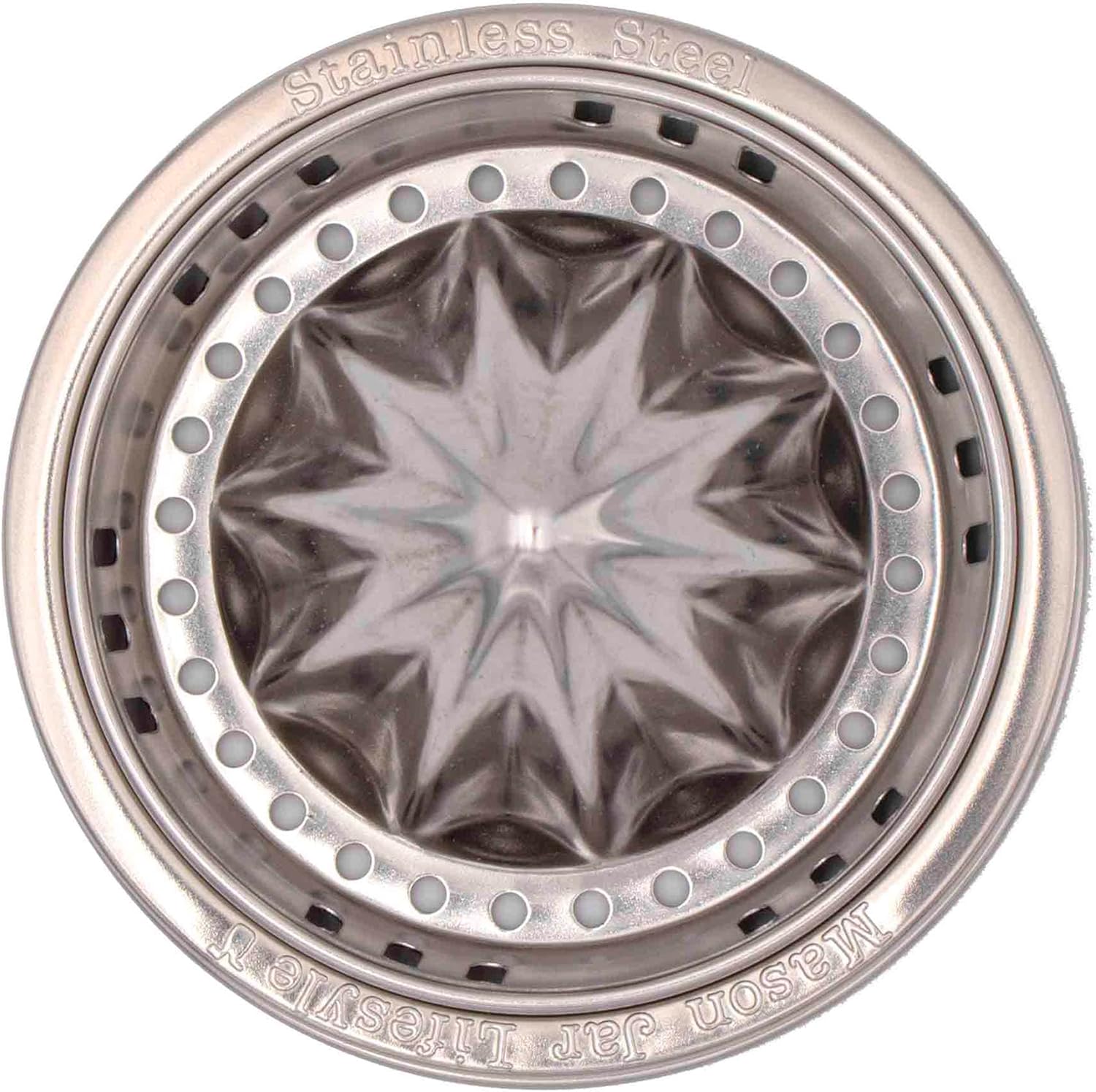 Hand-Pressable Stainless Steel Citrus Juicer Lid for Mason Jars