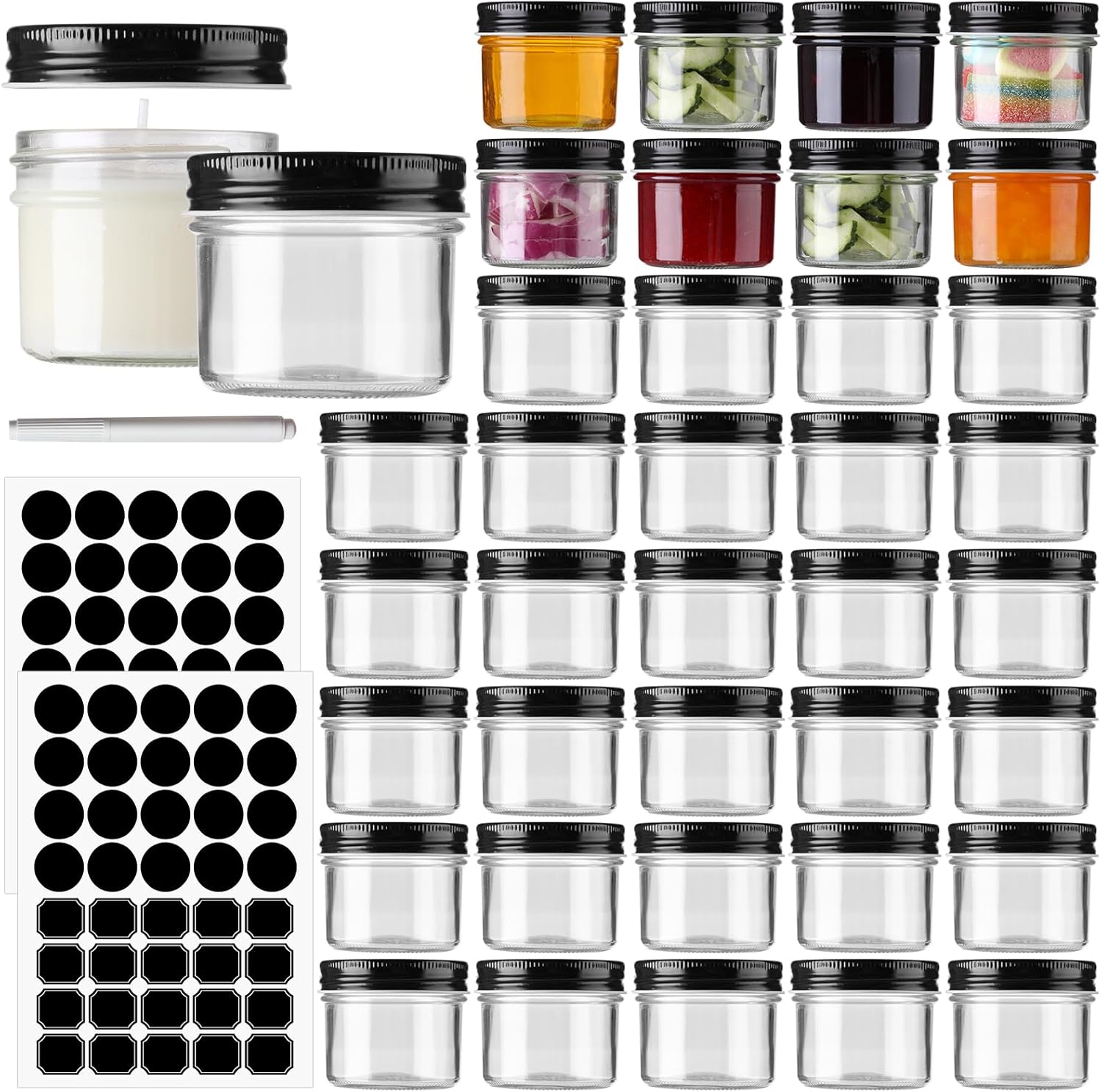 STARSIDE 4 oz Glass Mason Jars