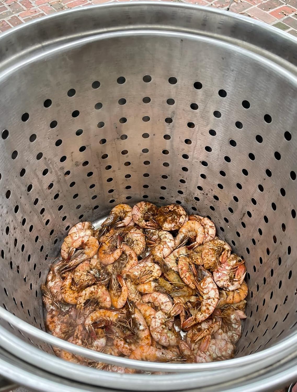 36-Qt Ridged Stainless Steel Pot Spices Zatarains