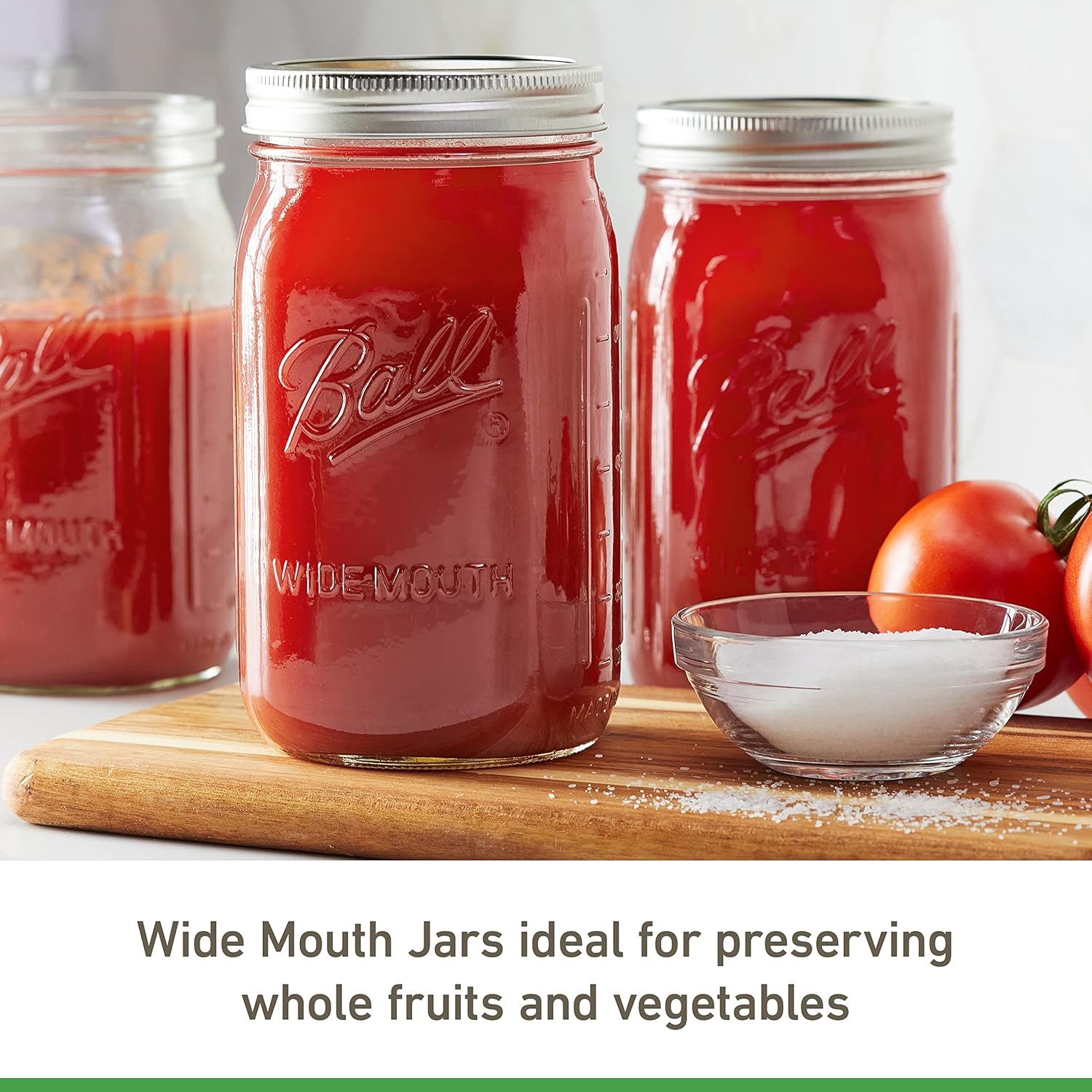 Ball Wide Mouth Quart Mason Jars with Lids and Bands