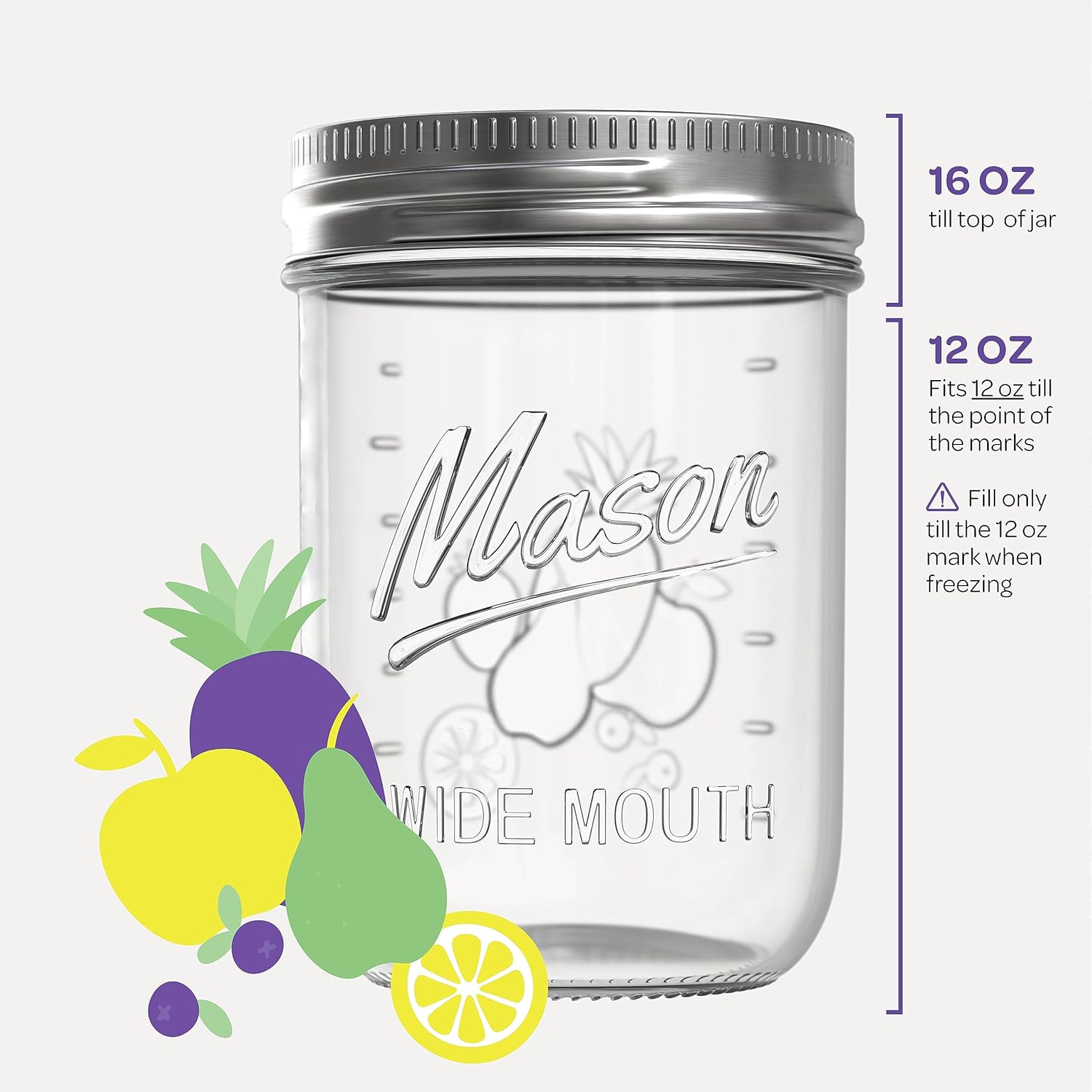 Premium Mason Jars for Canning Fermenting and More