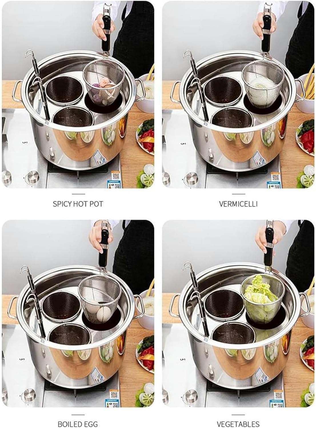 Safe Durable Multi-functional Stainless Steel pasta pot set