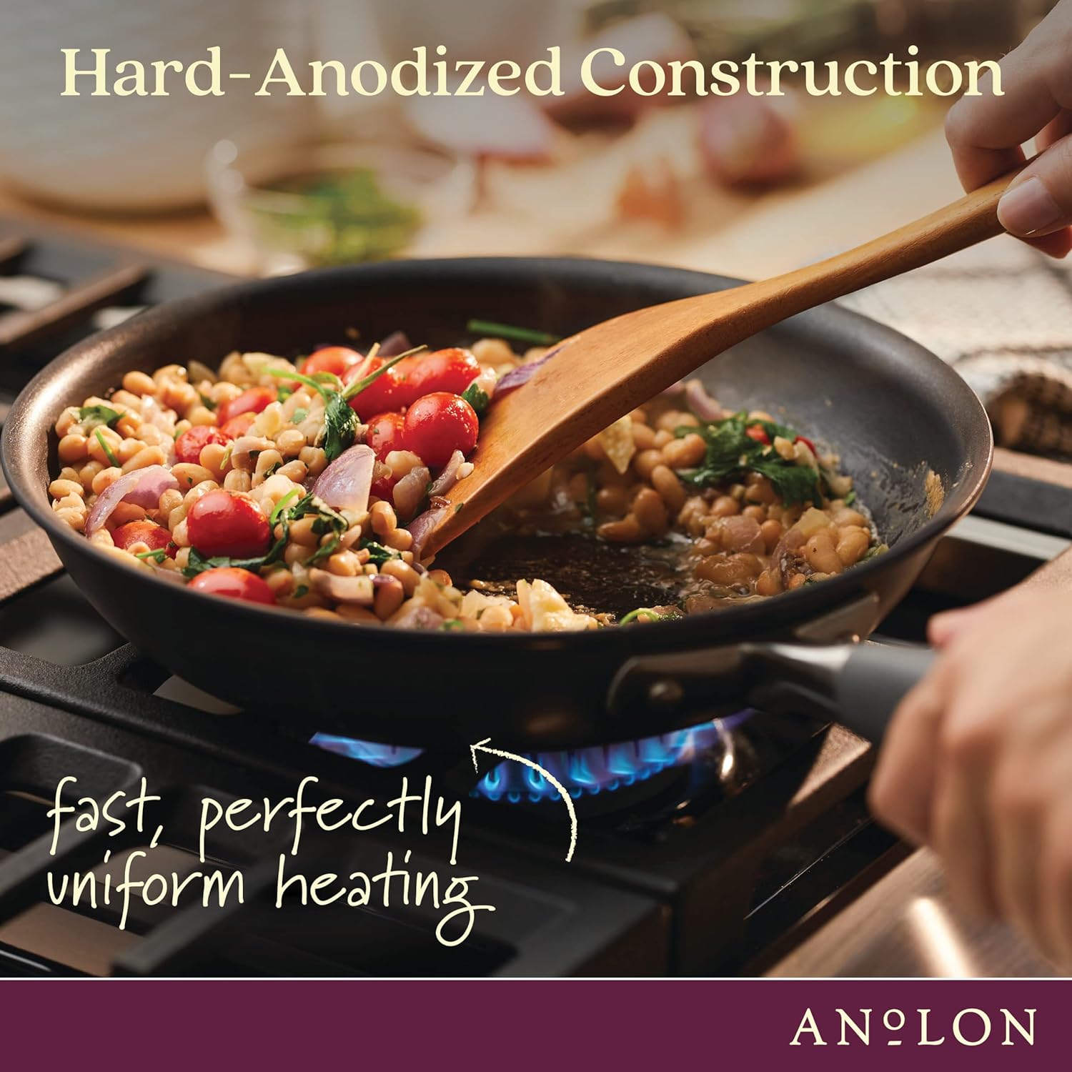 Anolon Advanced Home Hard-Anodized Nonstick Wide Stock Pot Moonstone
