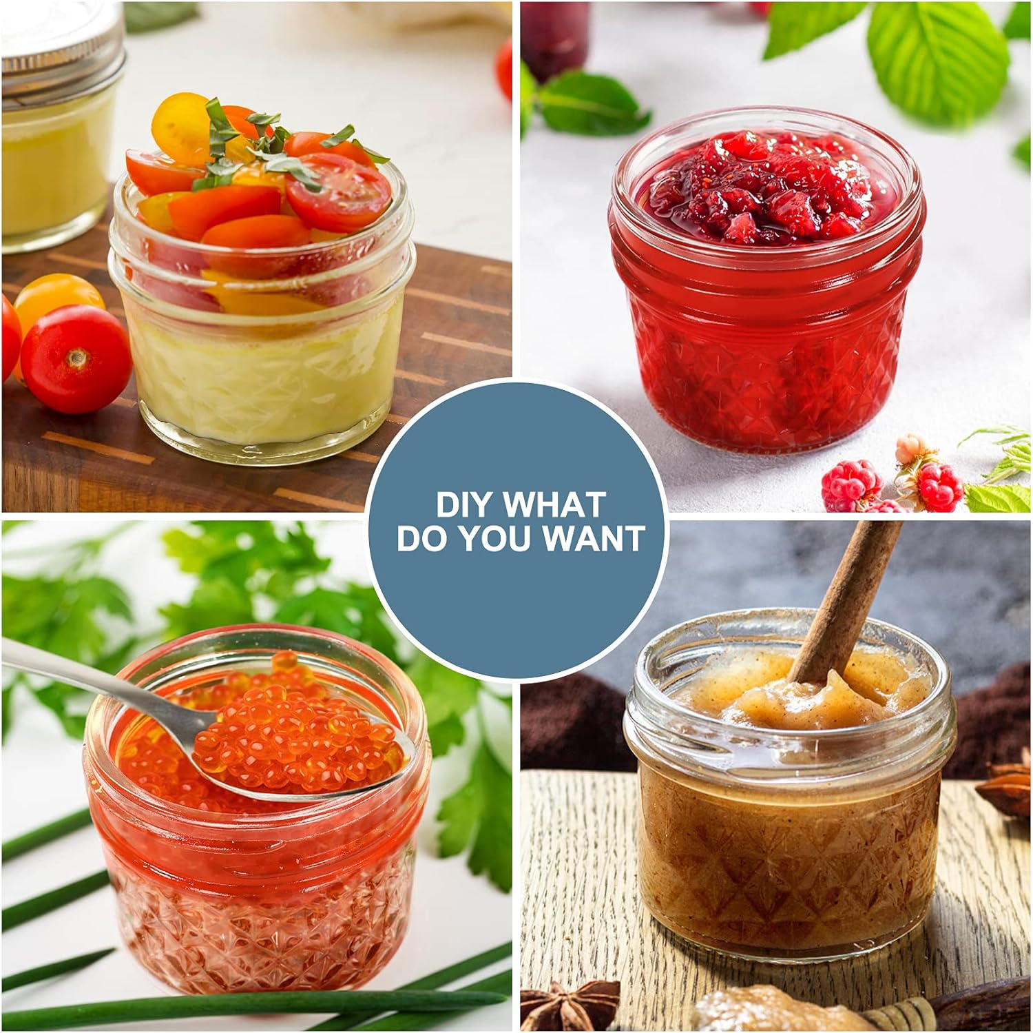 40-Piece 4oz Clear Glass Mason Jars