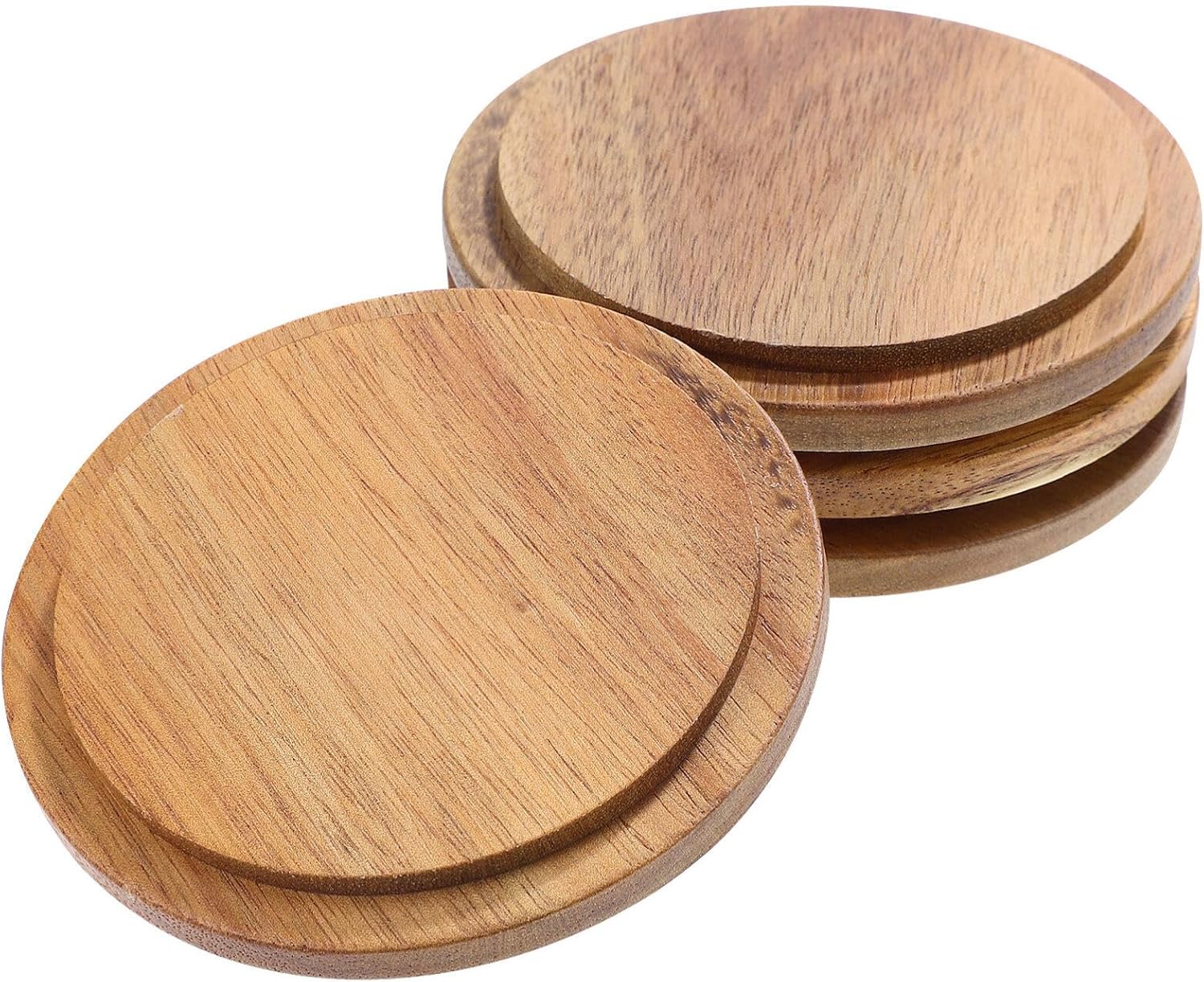 SEWACC Bamboo Cup Lid - 4-Piece Set for Durable Airtight Covers