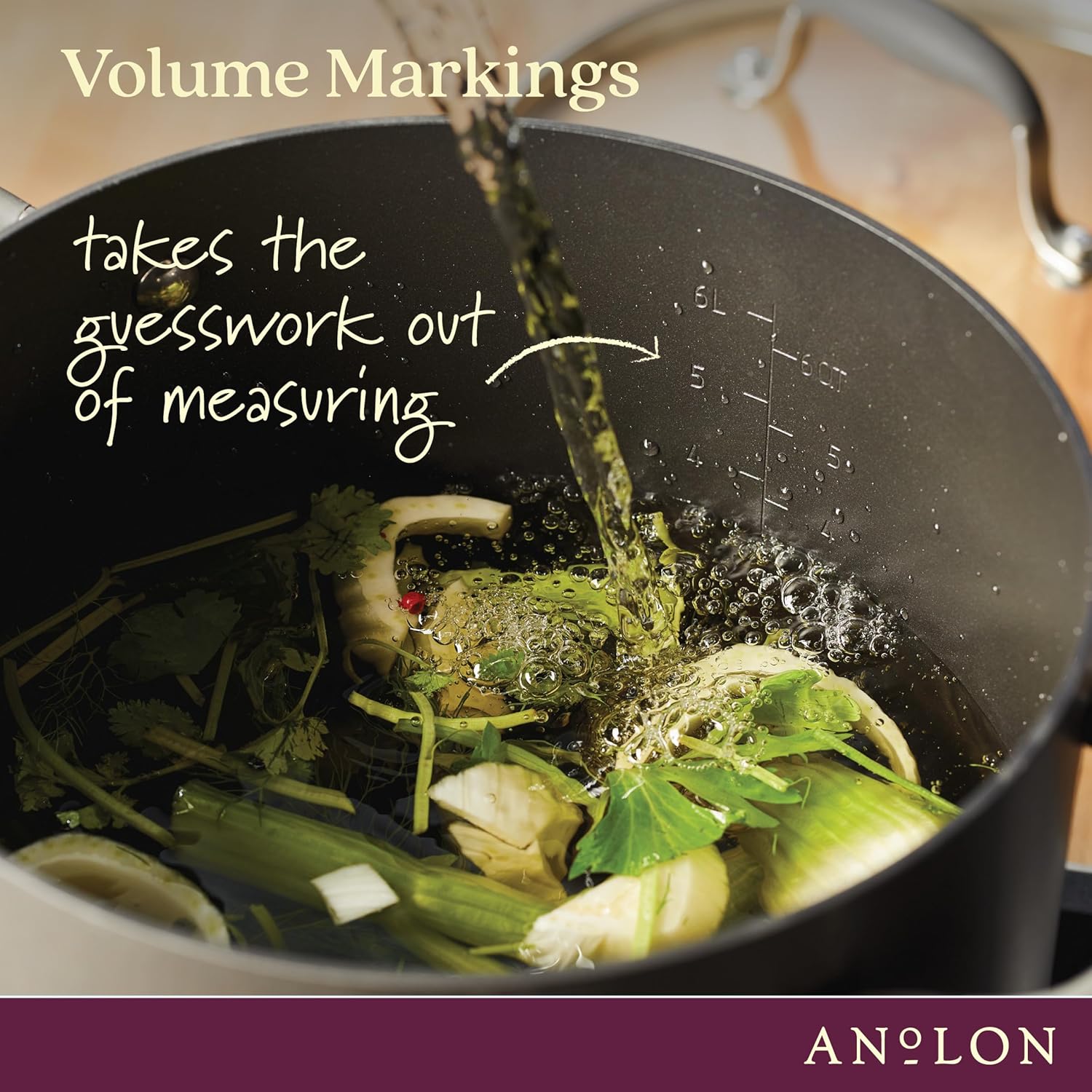 Anolon Advanced Home Hard-Anodized Nonstick Wide Stock Pot Moonstone