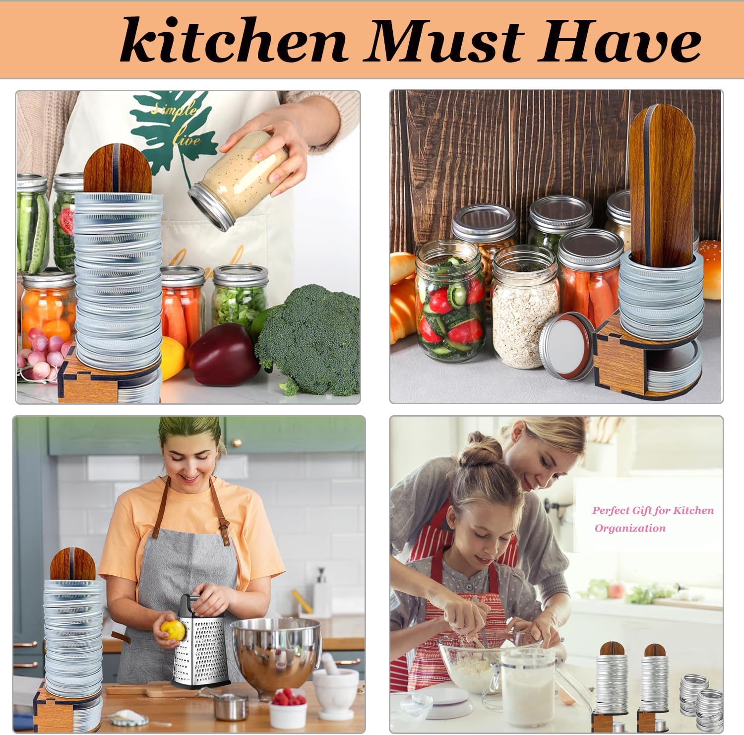 Effortlessly Organized Mason Jar Lids Stylish Functional Storage Solution