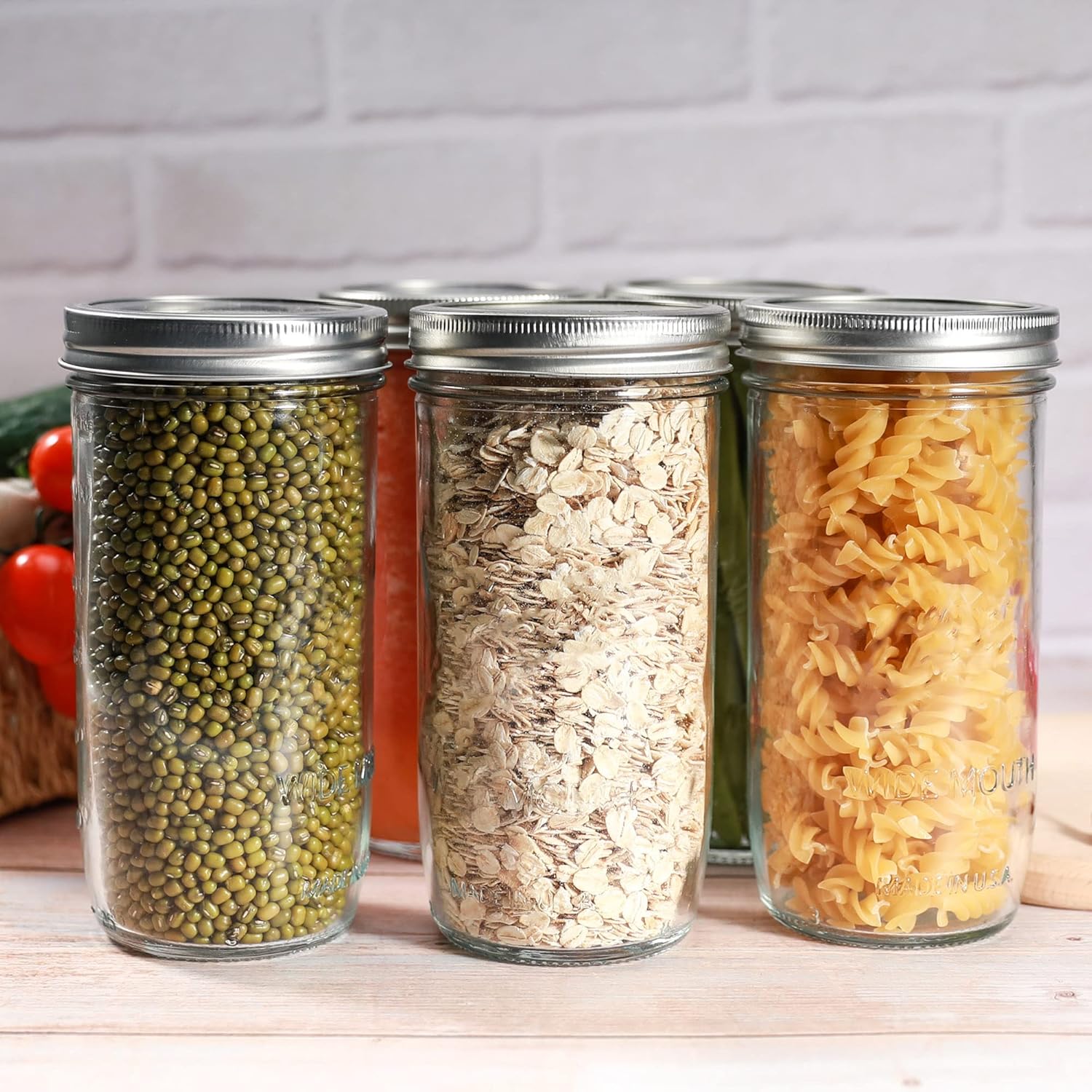 Wide Mouth Mason Jars for Canning Preserving
