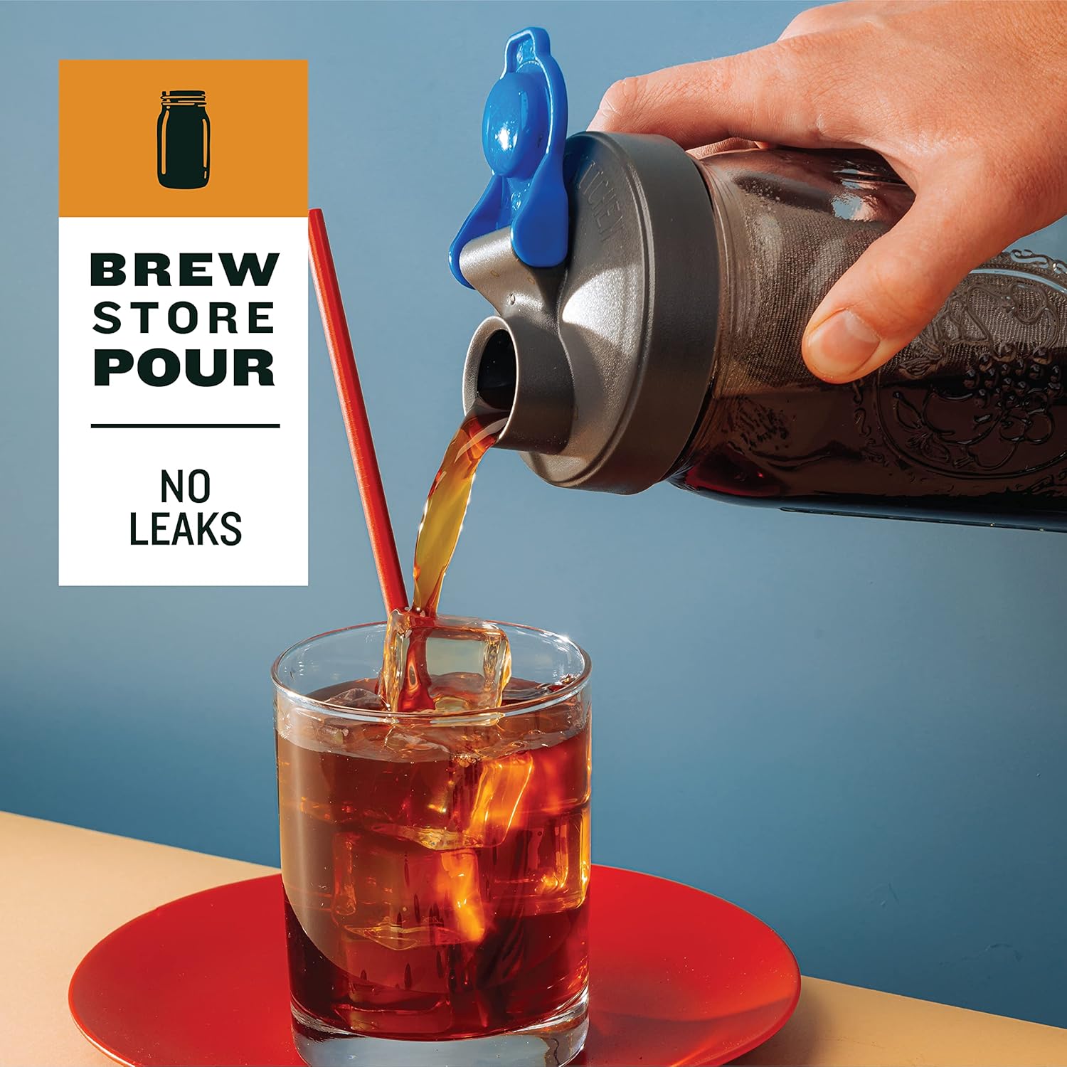 County Line Kitchen Mason Jar Flip-Cap Lid Durable Leak-Proof