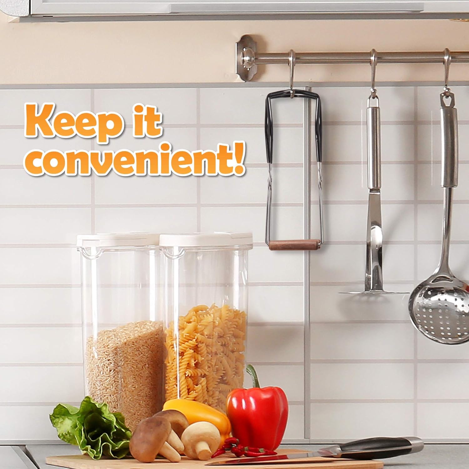 GET HANDS-FREE Jar Lifter - Effortlessly Remove Canning Jars without Back Strain