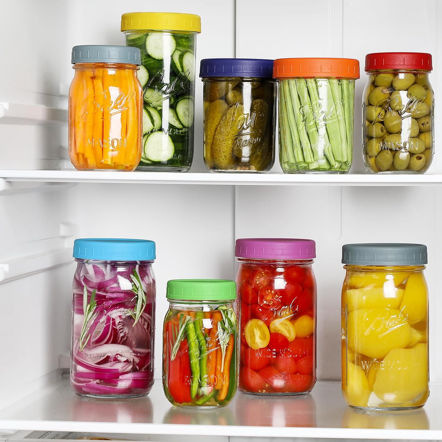 AOZITA 20-Piece Mason Jar Lids - Wide Regular Mouth Canning Kitchen Storage
