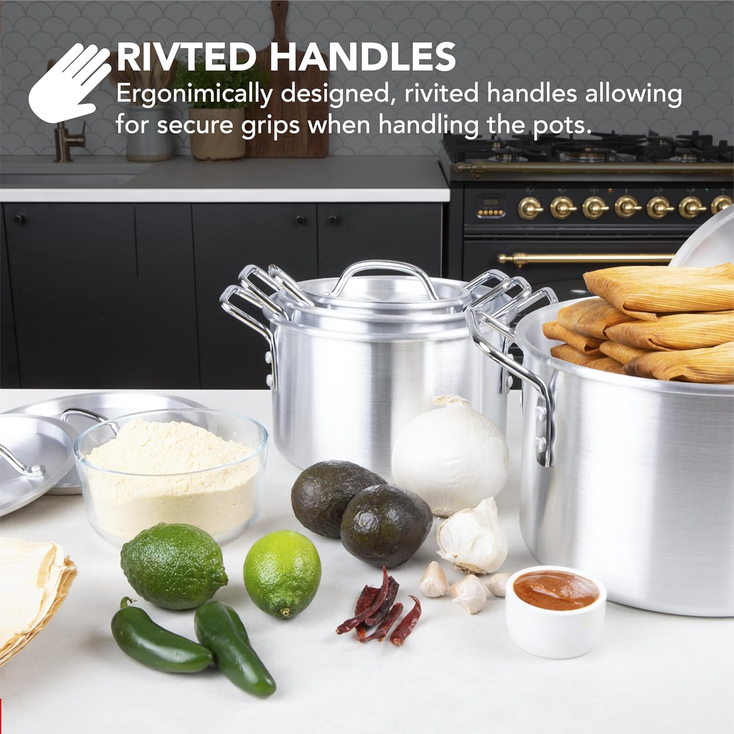 Compact Aluminum Stock Pot Set