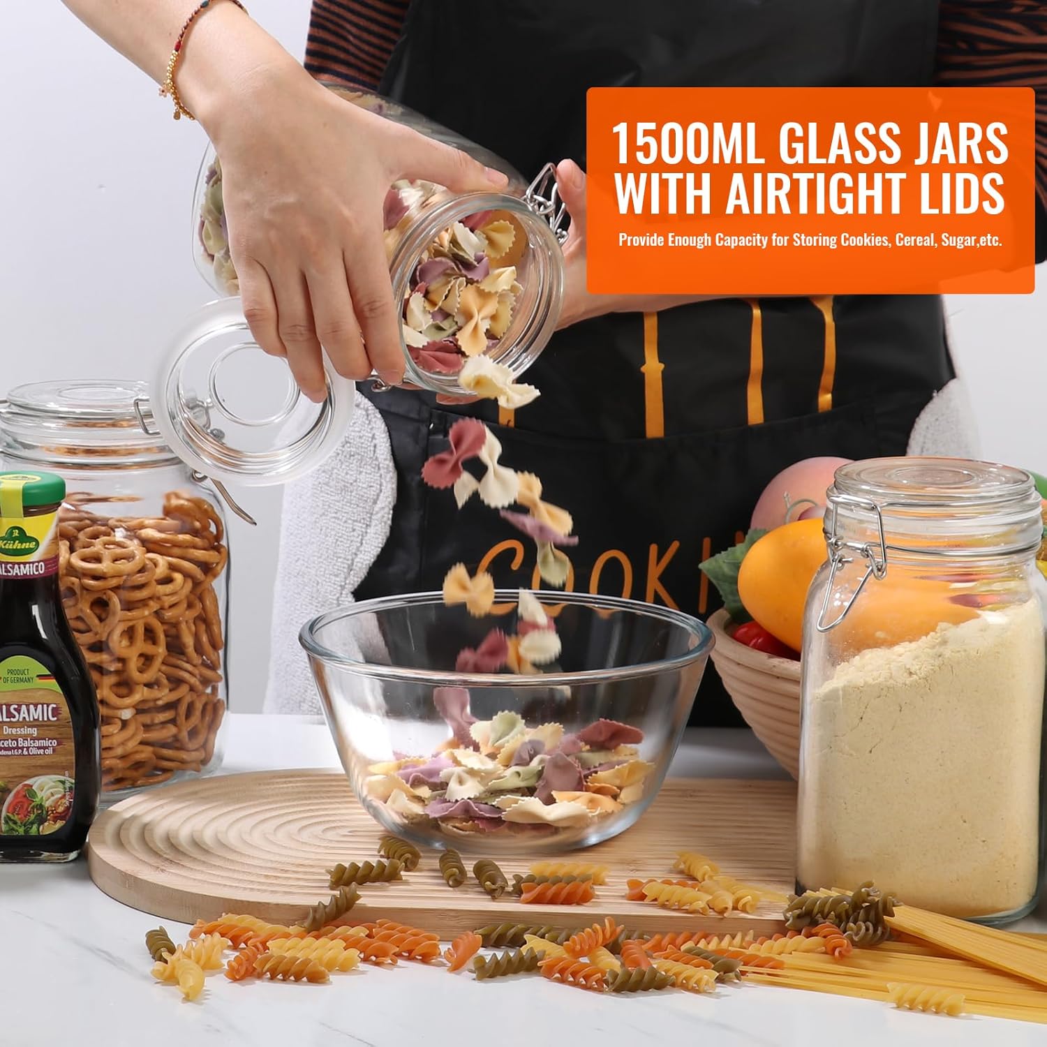 AuroTrends Glass Jars Set