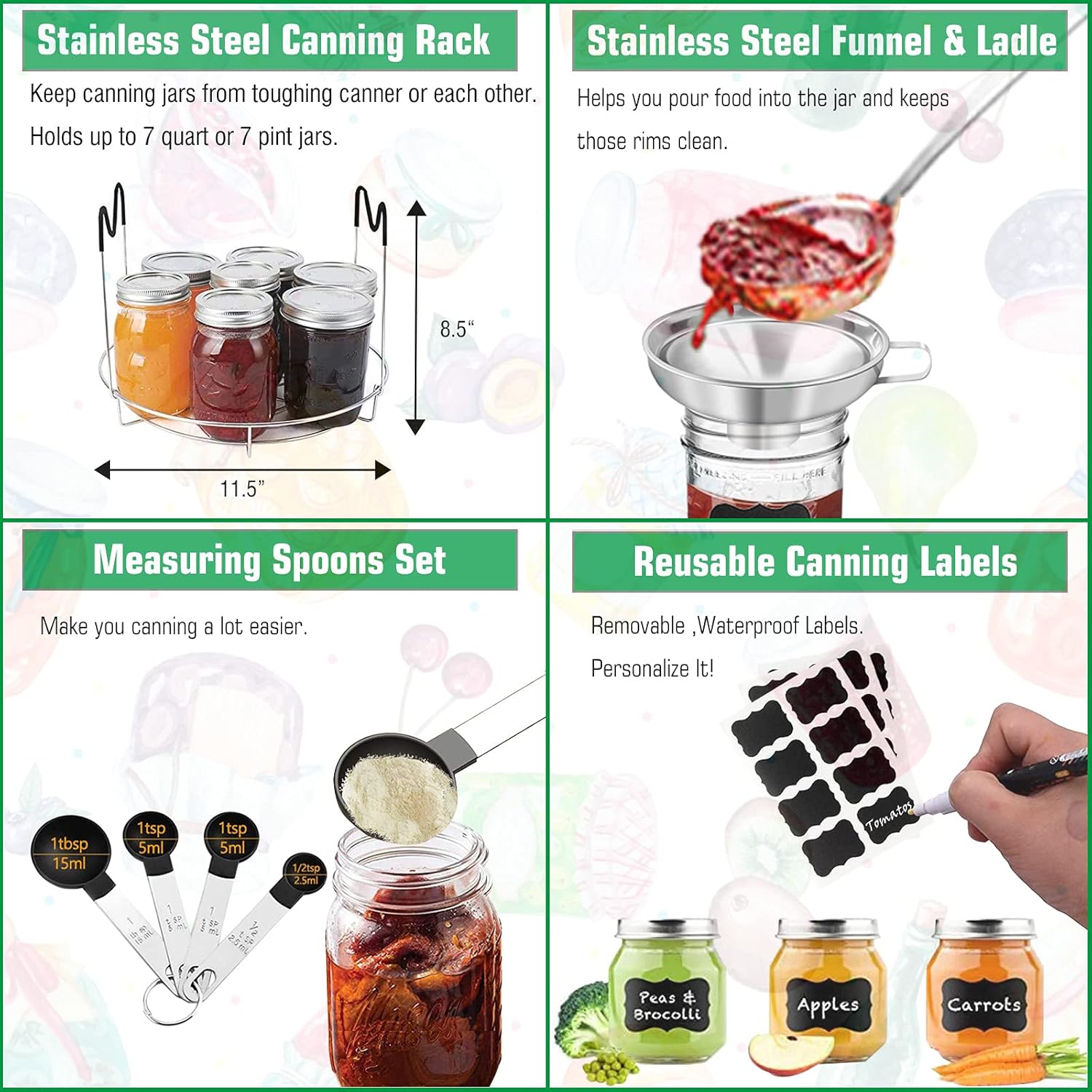 LEONICE Canning Supplies Kit for Home Best Fit