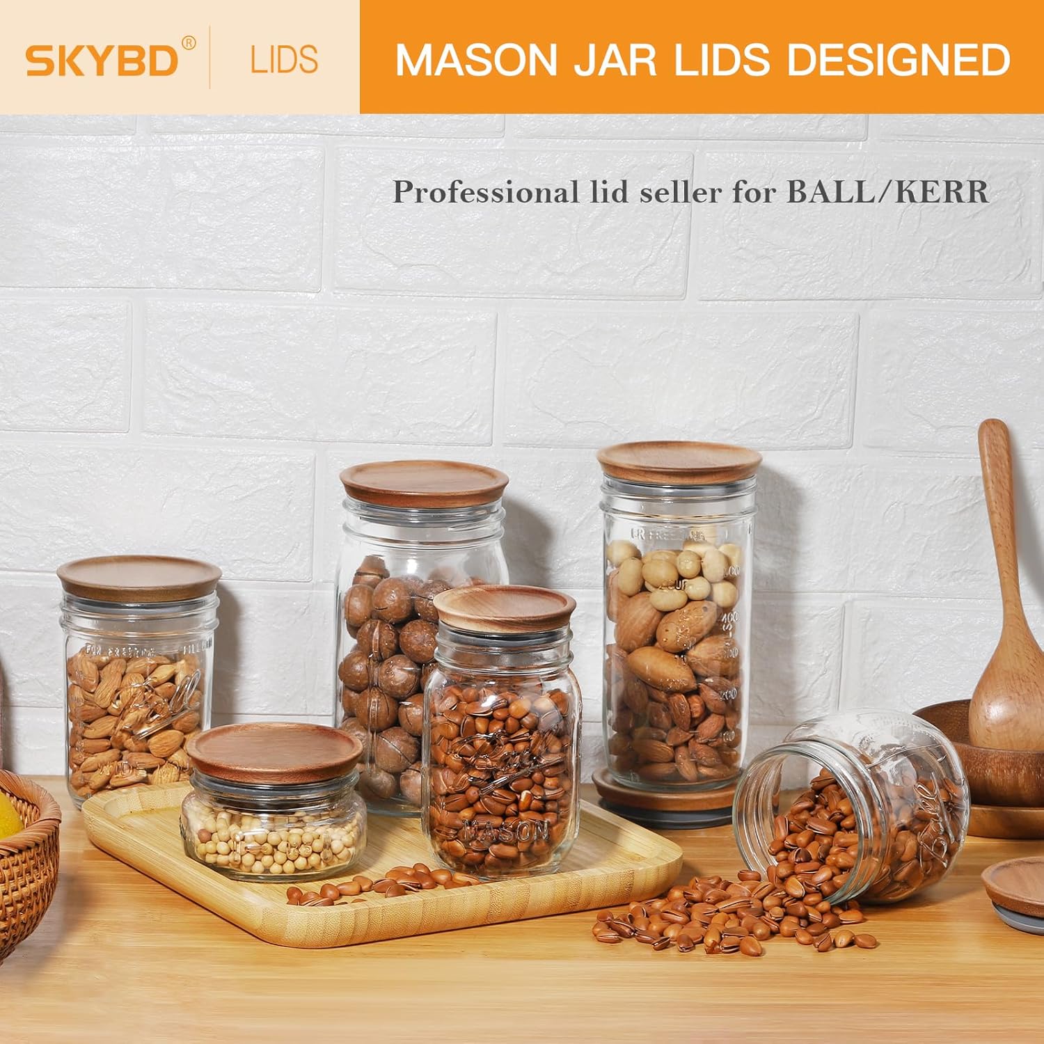 Reusable Storage Lids for Mason Jars Silicone seal Airtight