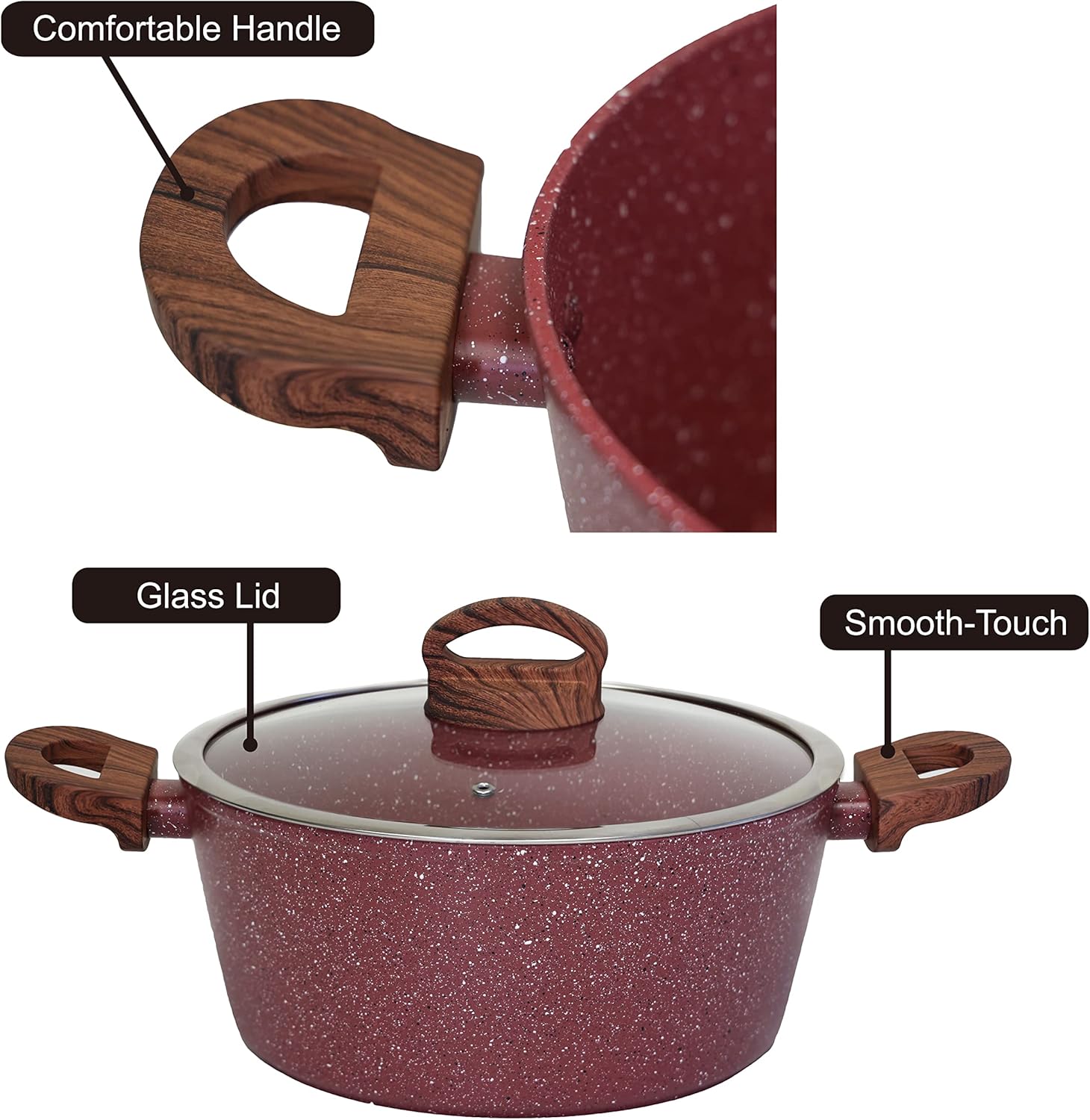 Easy Chef Always 6 Quart Nonstick Dutch Oven with Lid