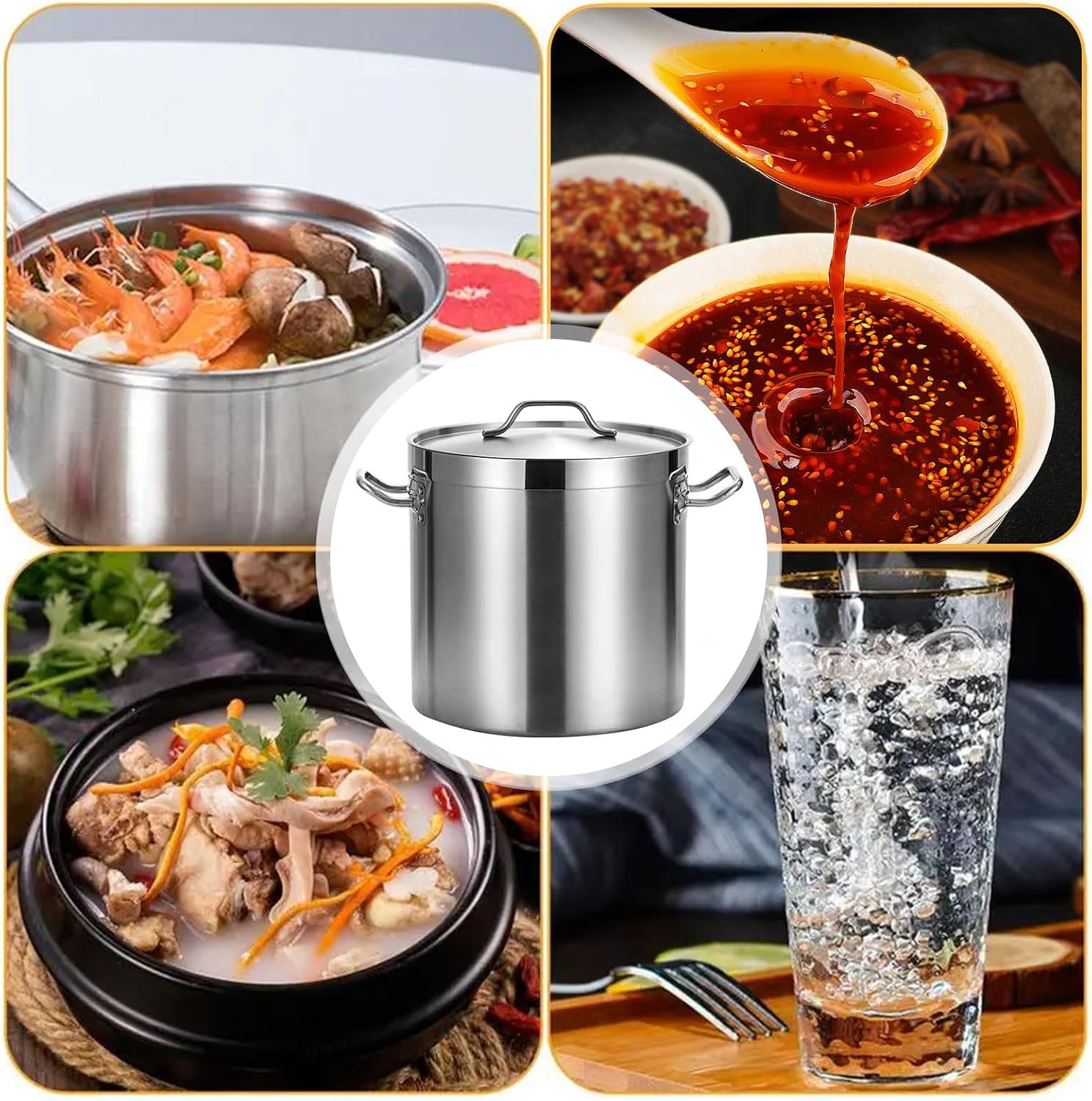 AIZYR 17L Stainless Steel Stock Pot