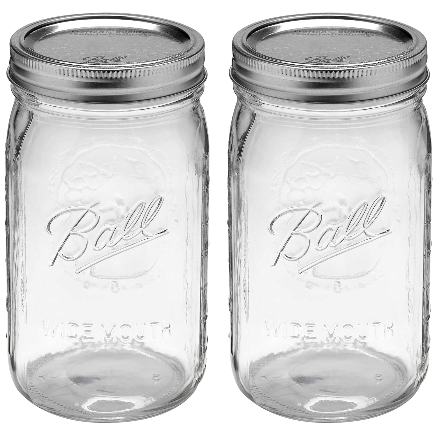 Ball Quart 32oz Jar Set withSilver Lid Preserve Food Perfectly
