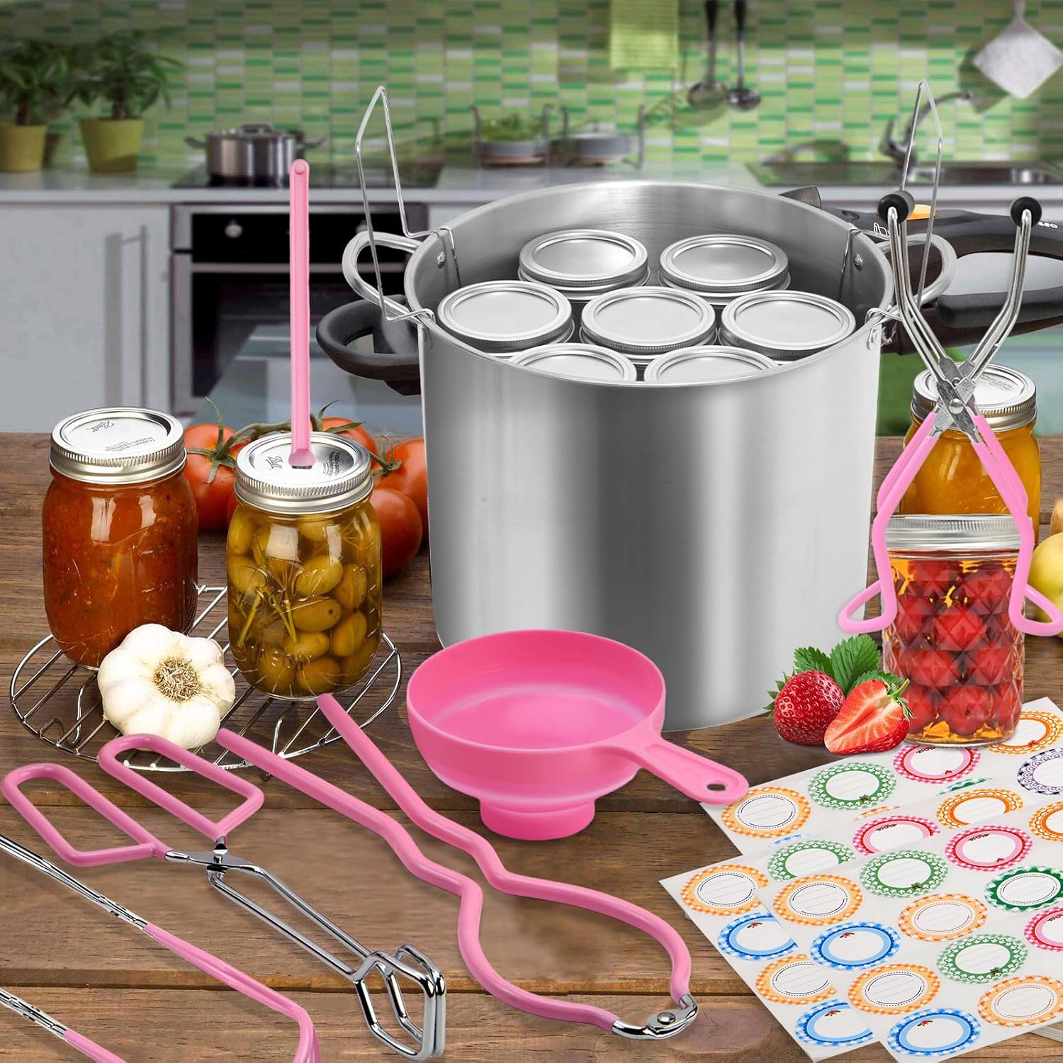 215 Quart Stainless Steel Canning Kit with Lid Rack