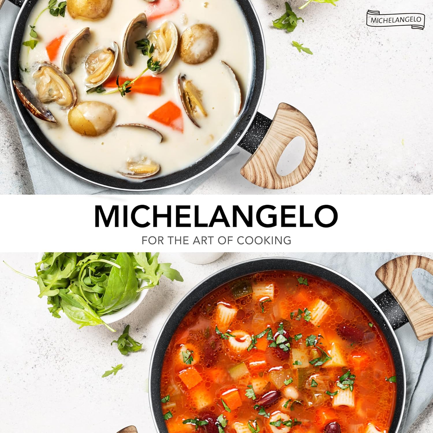 Premium 5 qt Stock Pot with Lid Nonstick Ergonomic and Built to Last