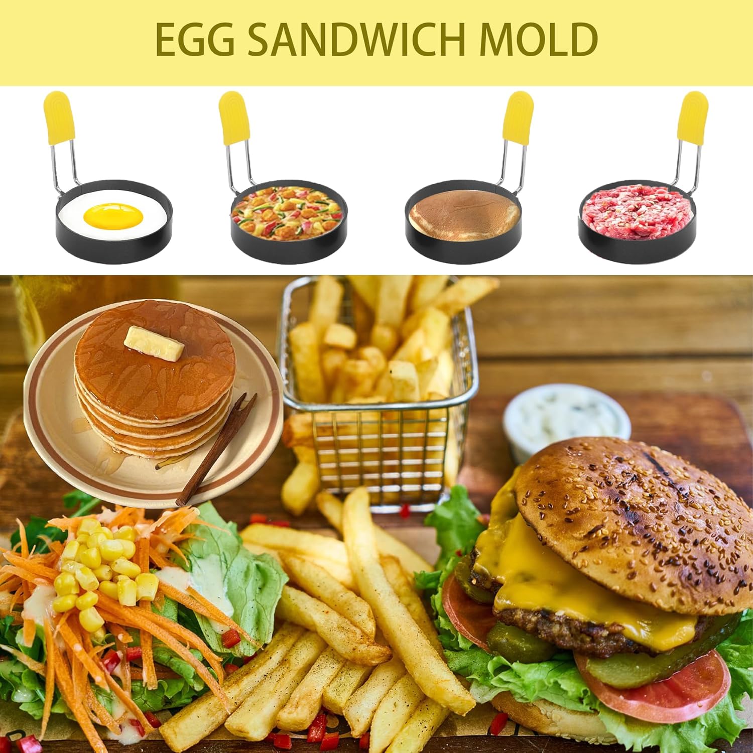 Stainless Steel Anti-Scald Egg Rings Non-Stick Kitchen Tools