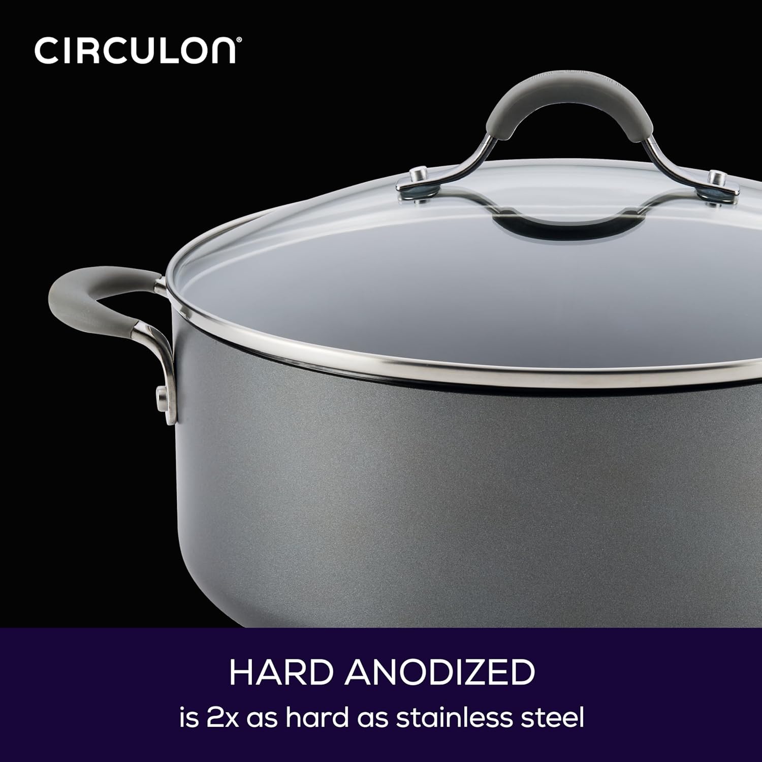 Circulon Elementum Hard Anodized Nonstick Stock Pot Easy to Clean