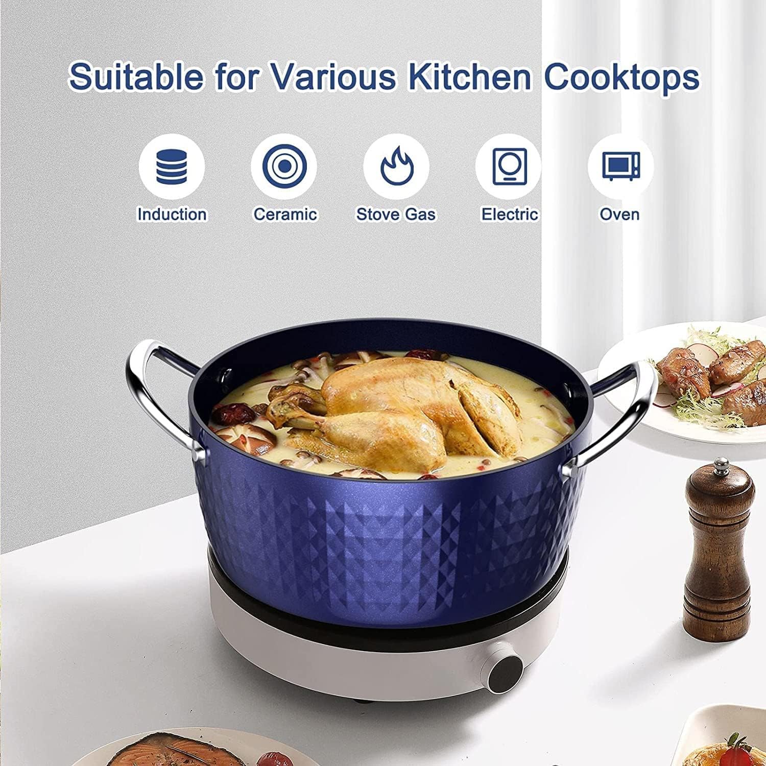 Sturdy 37 Quart Stock Pot with Nonstick Design