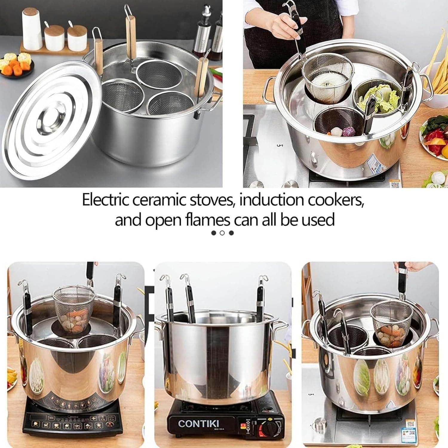 Wzglod Premium Stainless Steel Pasta Cooker Set