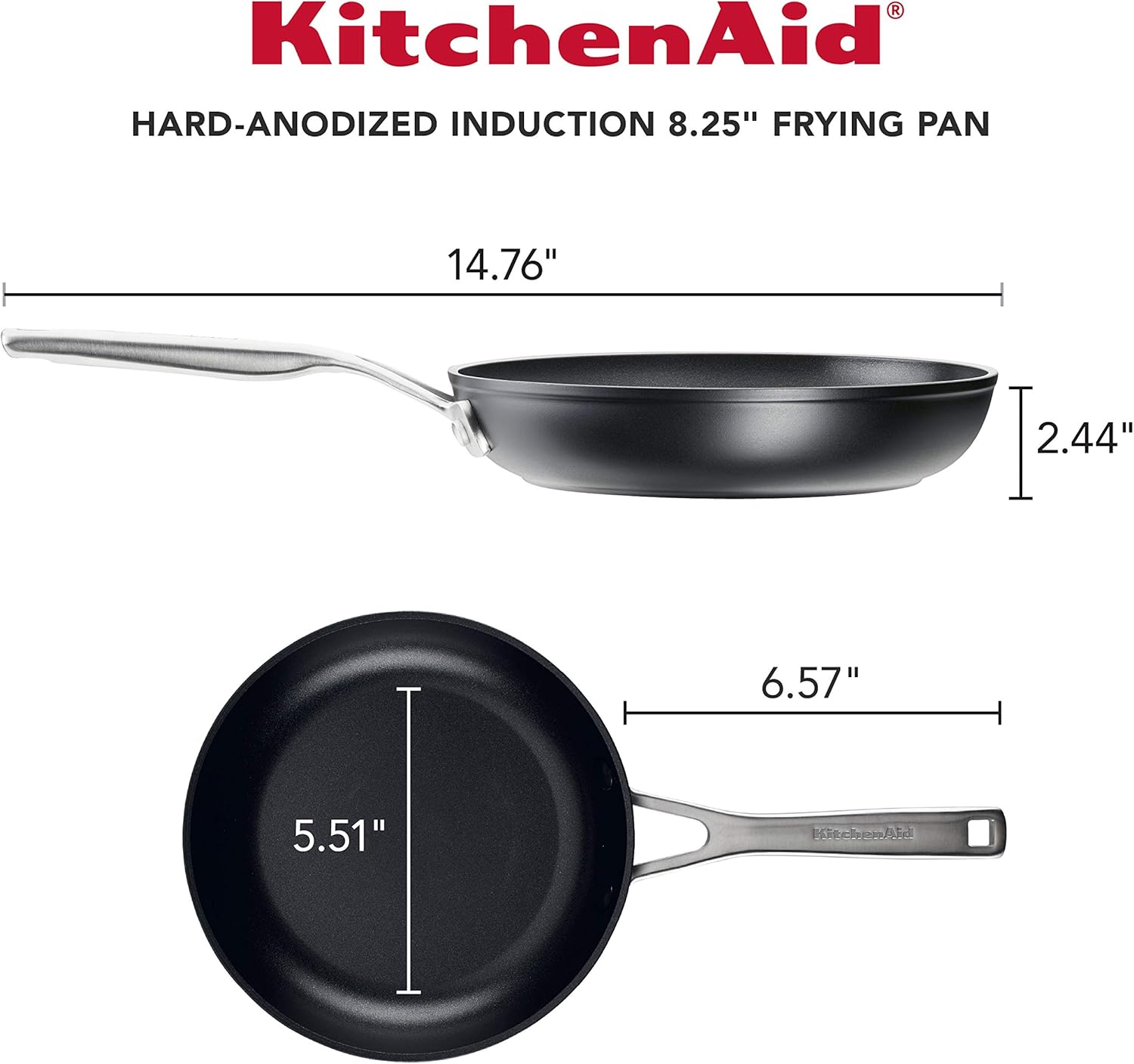 Effortless Cooking KitchenAid 825-inch Skillet Matte Black