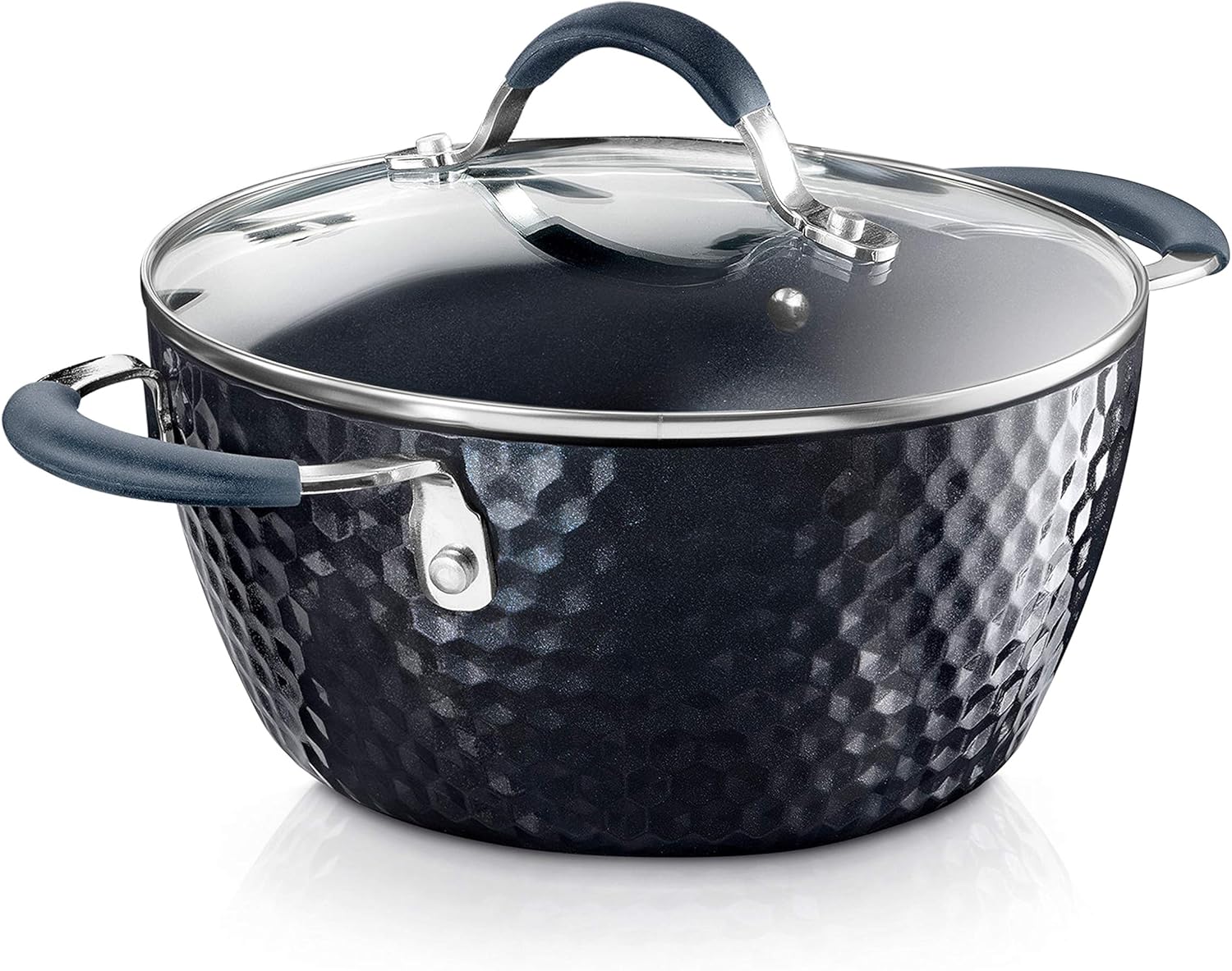 NutriChef Durable Non-Stick 21 Quart Pot with Glass Lid