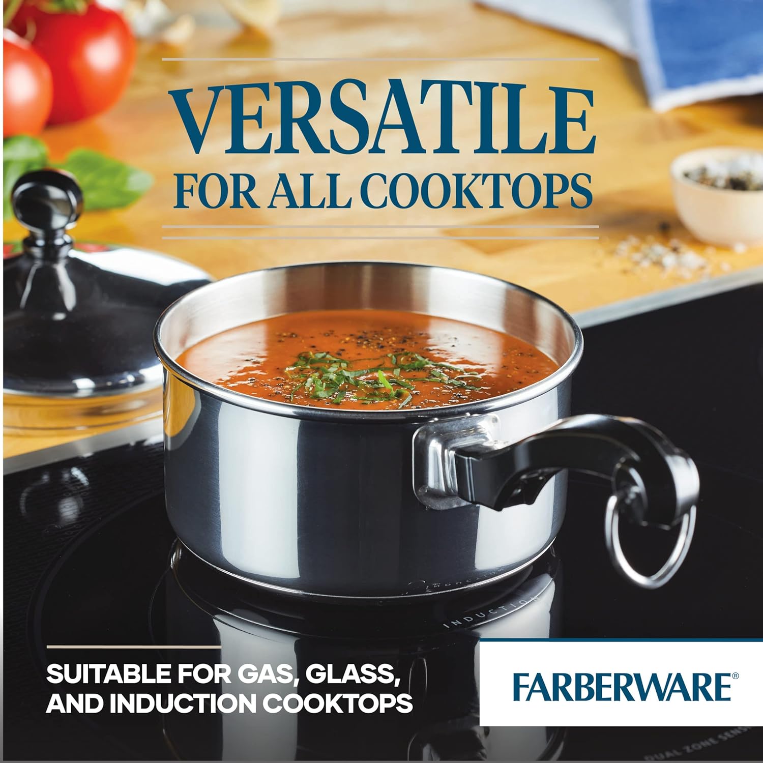 Sturdy Stainless Steel Saucepan with Lid