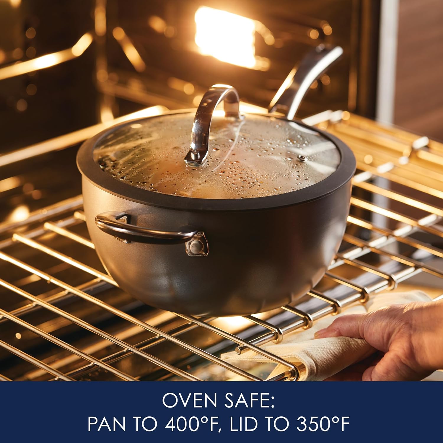 Master Your Cooking with Rachael Ray Hard Anodized Nonstick Saucier Pan