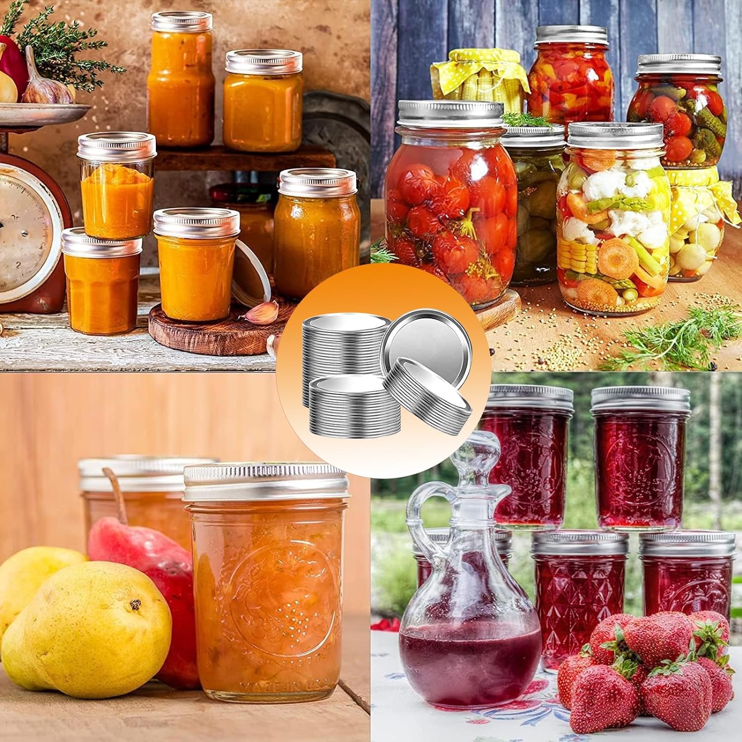 100-Count Wide Mouth Canning Lids
