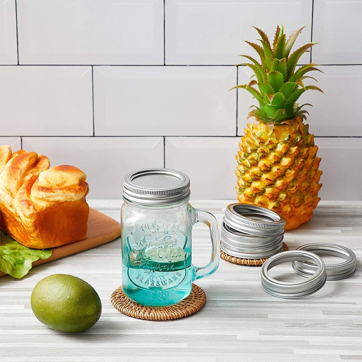 24-Piece 70MM Mason Jar Replacement Bands