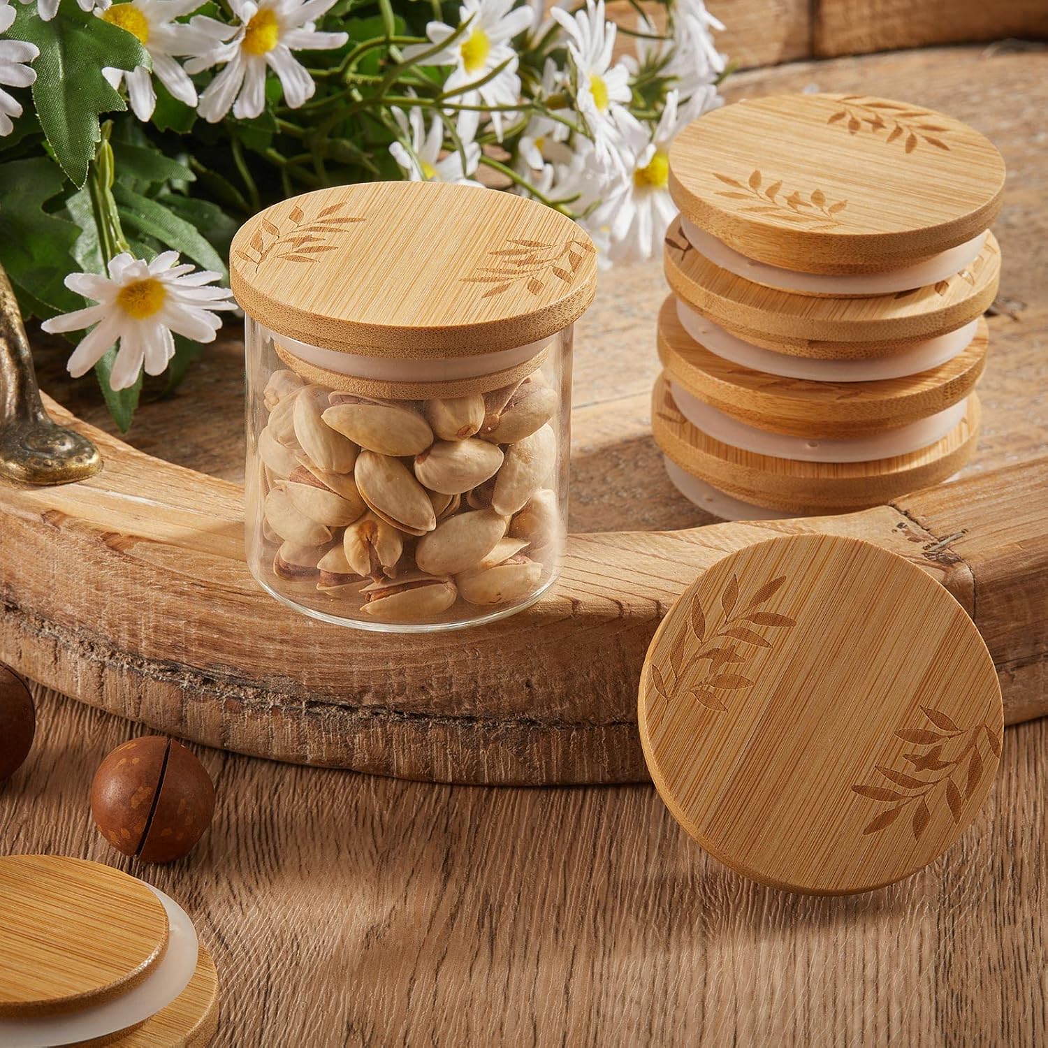Tessco 12-Piece Reusable Yogurt Jar Lids Set