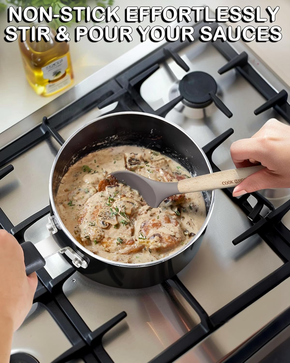 Perfect Nonstick 3-Qt Saucepan with Glass Lid