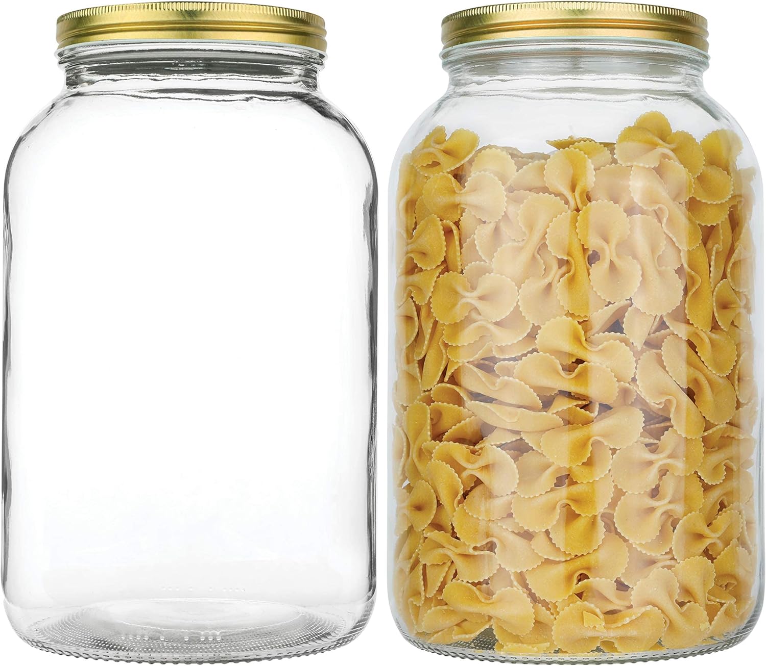 2-PK 1 Gallon Glass Mason Jars