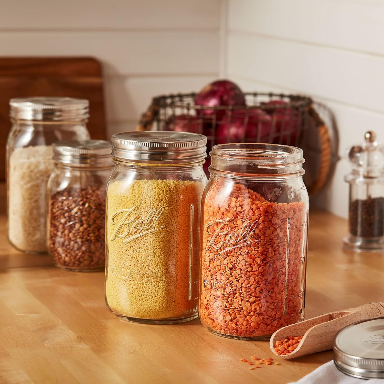 One-Piece Stainless Steel Mason Jar Lids Silver 6-Pack