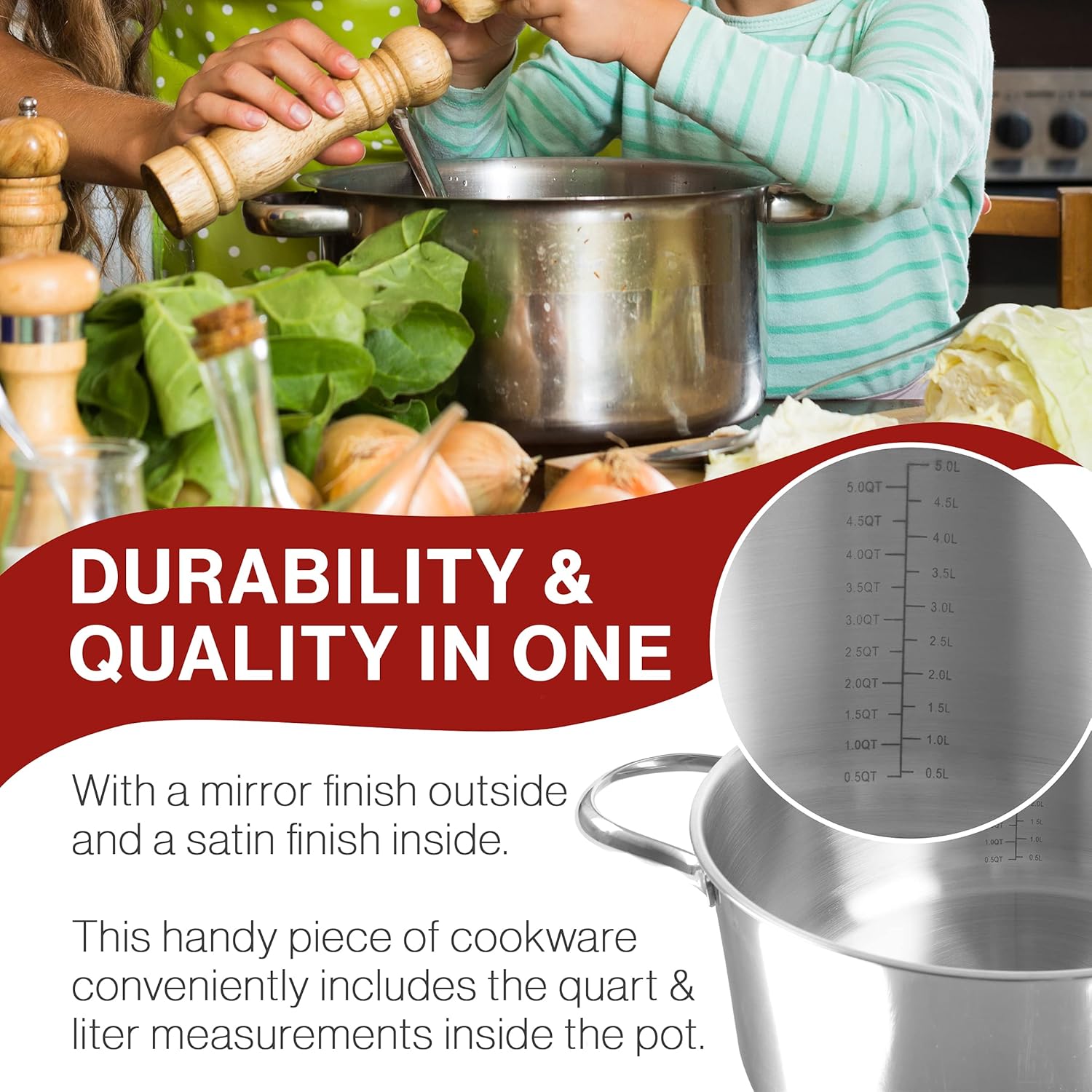 Classic Cuisine 6 Qt Stock Pot with Lid