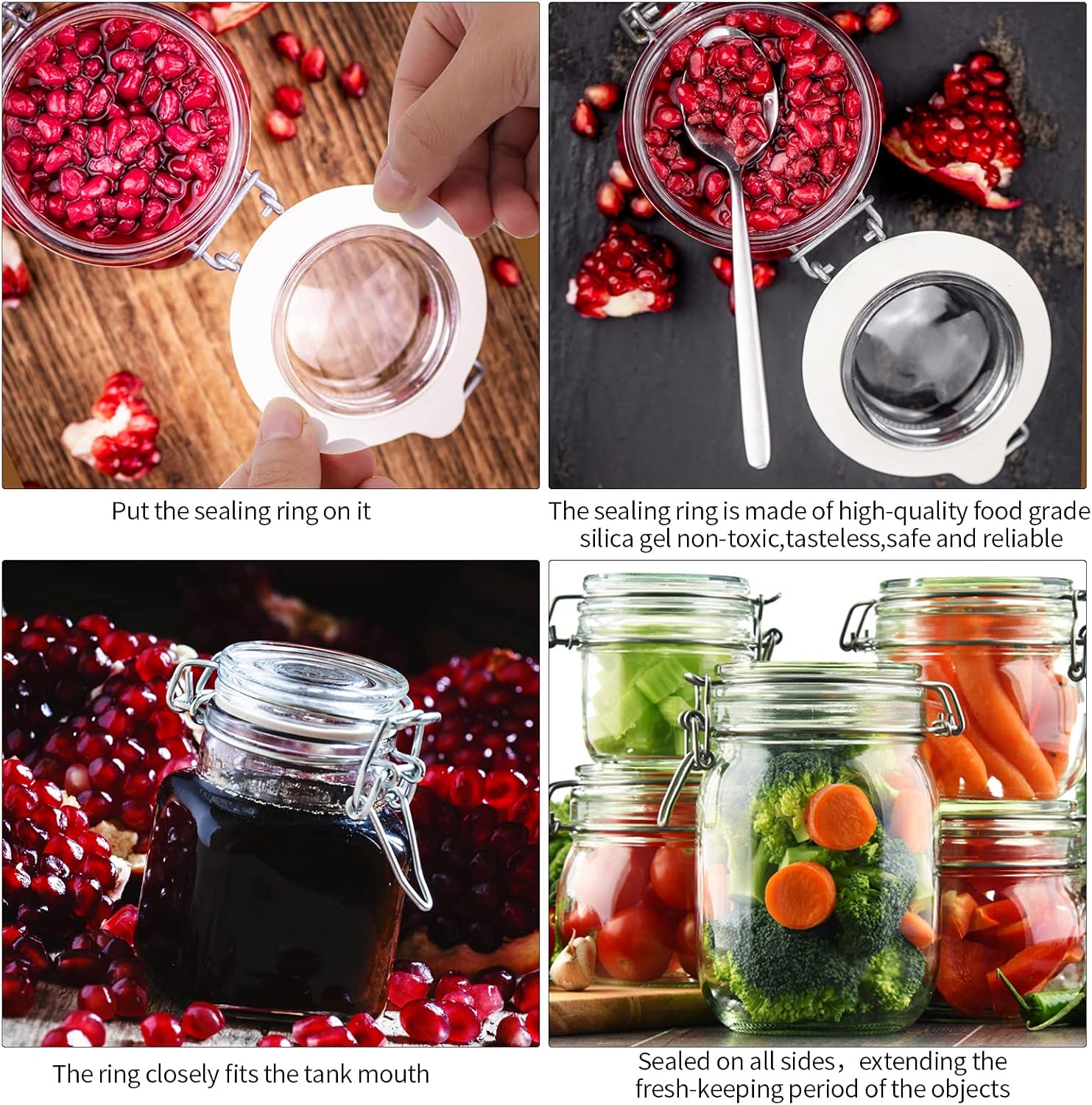 8-Piece Silicone Jar Gaskets