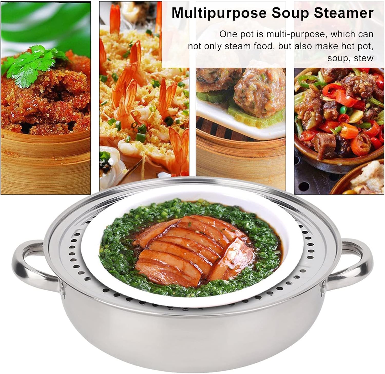 28CM Stainless Steel Single Layer Steamer Pot Delicious Cooking Made Easy